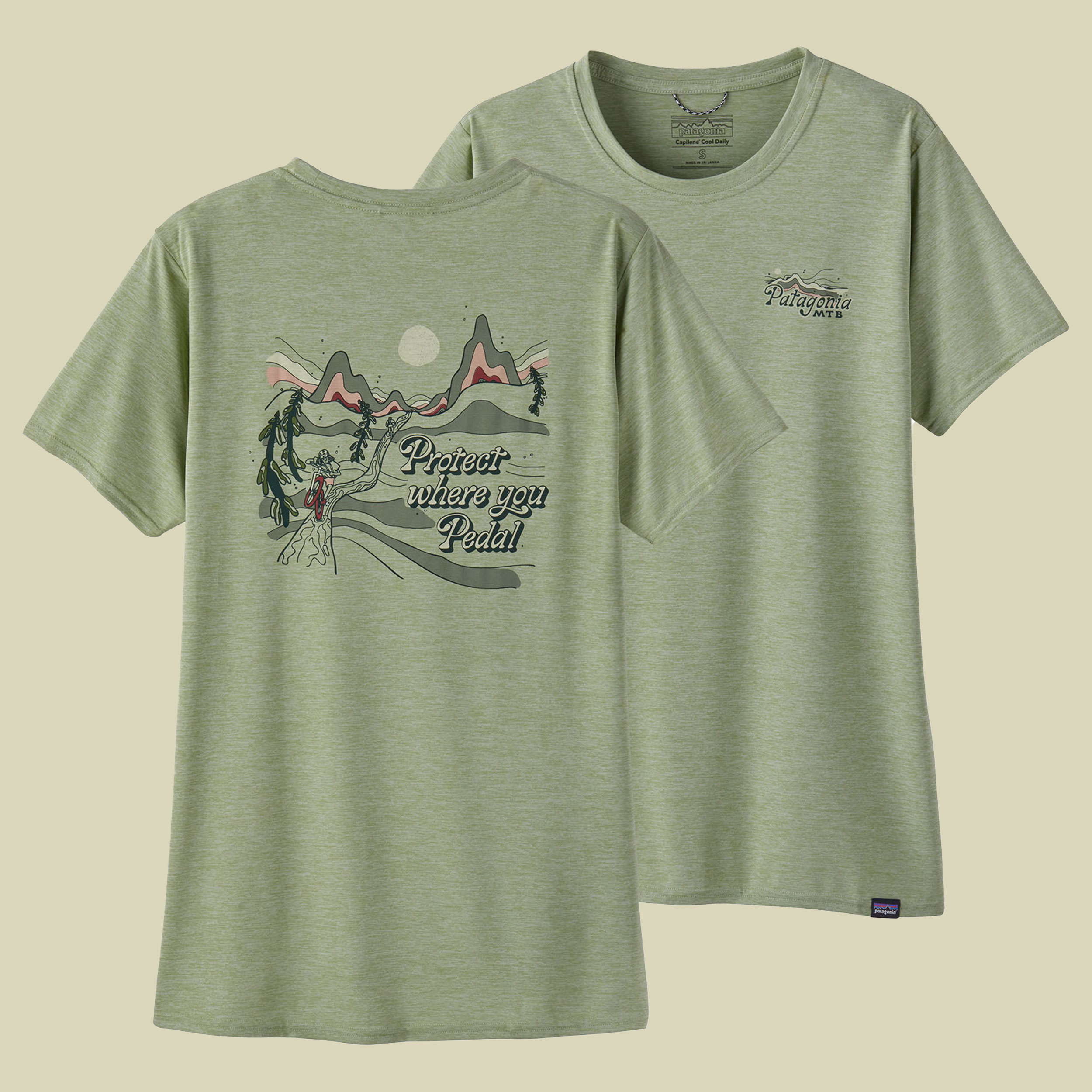 Cap Cool Daily Graphic Shirt-Lands Women Größe S Farbe protect pedal: salvia green x-dye