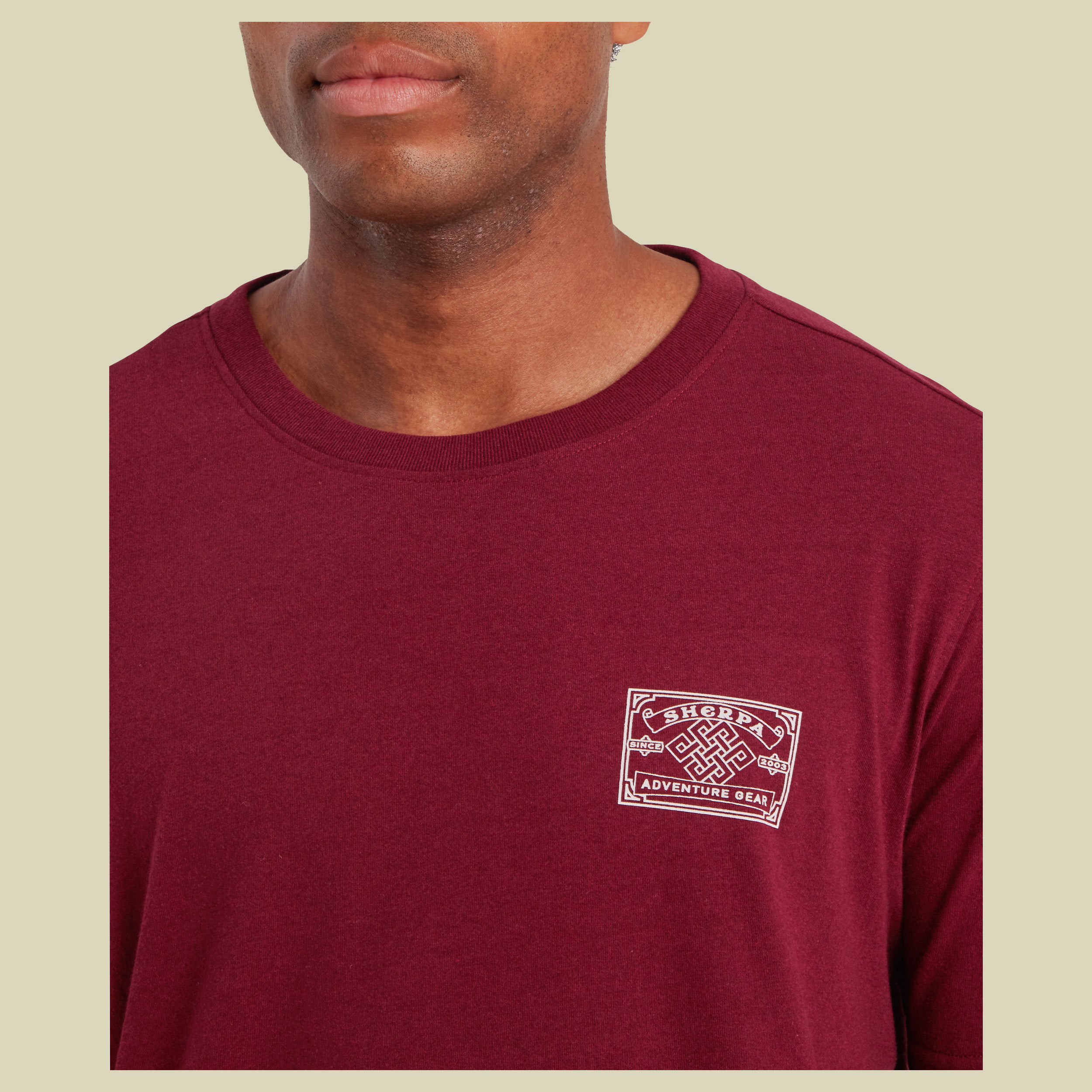 Jutnu Badge Tee Men XXL rot - Farbe wine