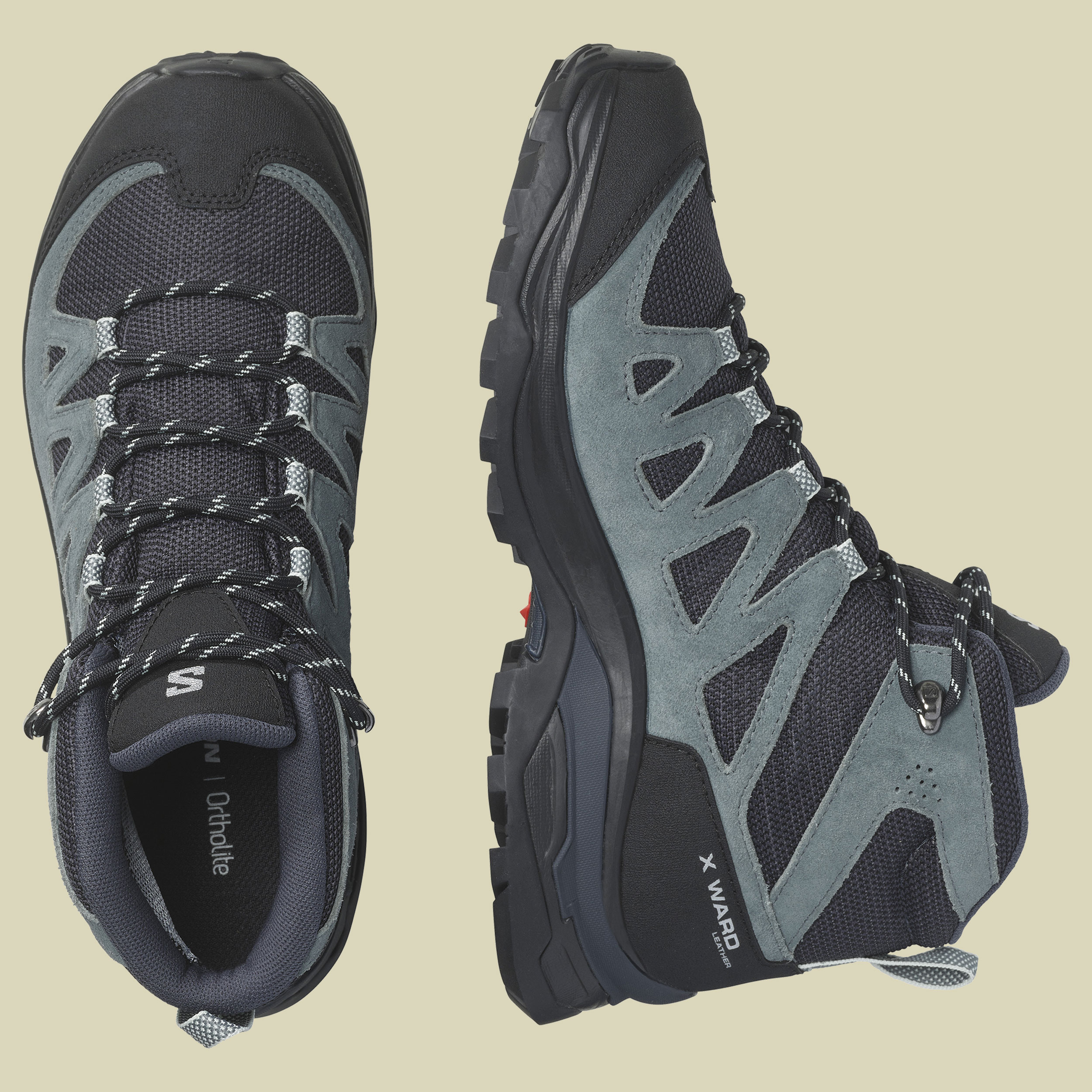 X Ward Leather Mid GTX Women Größe UK 8,5 Farbe india ink/black/stormy weather