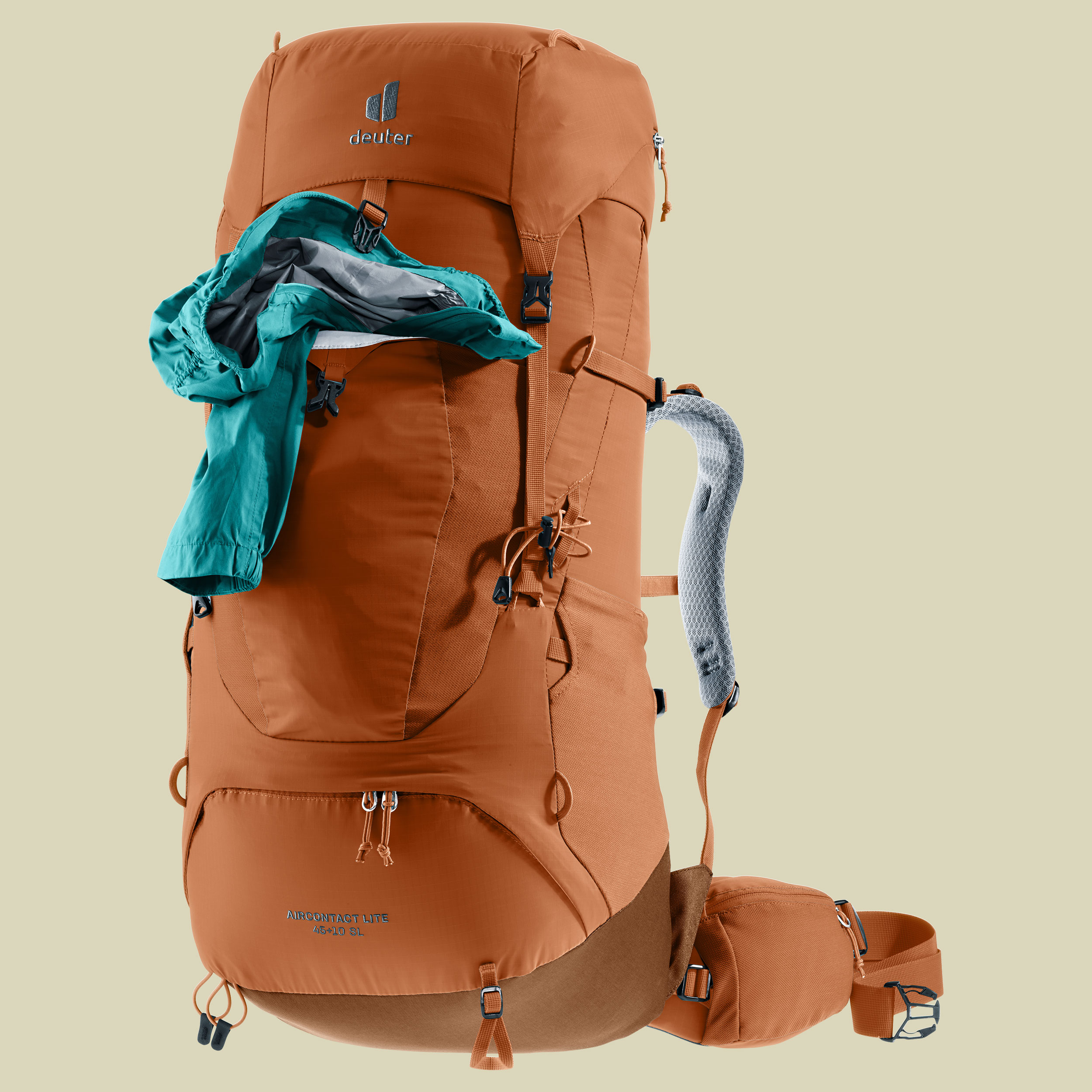 Aircontact Lite 45 + 10 SL Women orange 45 L + 10 L - pecan-mocha