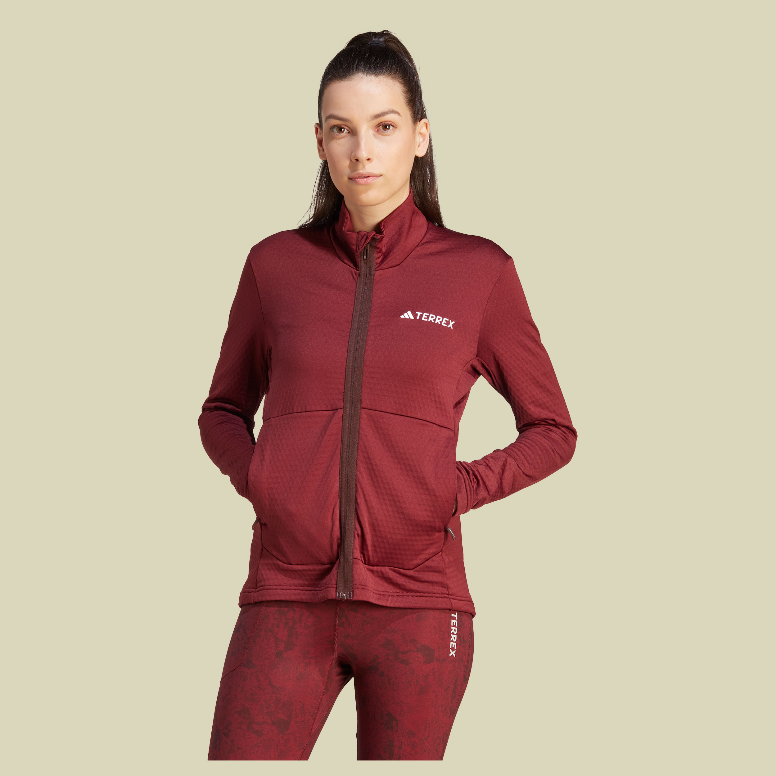 Terrex Multi Light Fleecejacket Women Größe XL Farbe shadow red