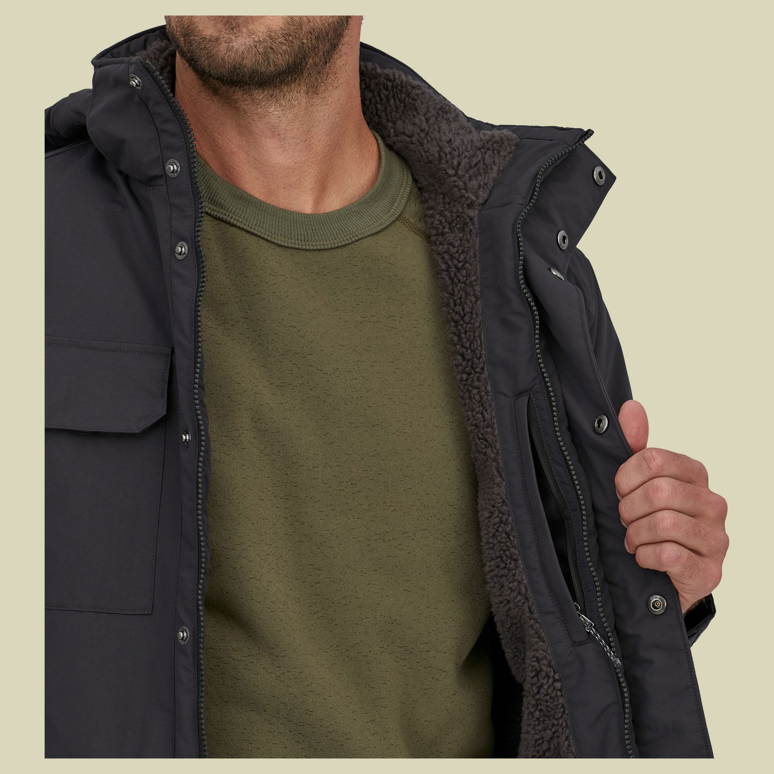 Isthmus Parka Men schwarz S - ink black