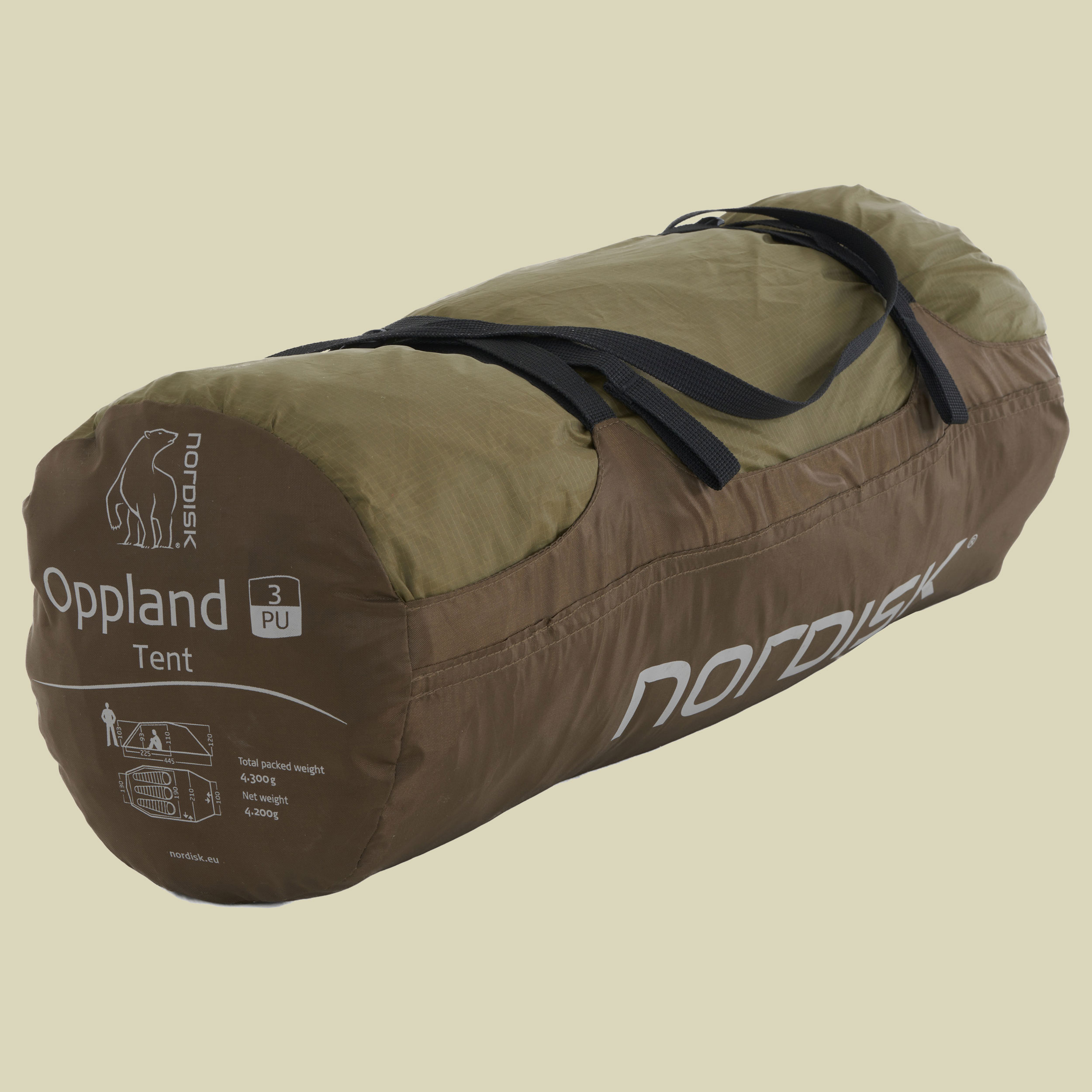 Oppland 3 (3.0) PU Tent  3-Personen Zelt Farbe dark olive