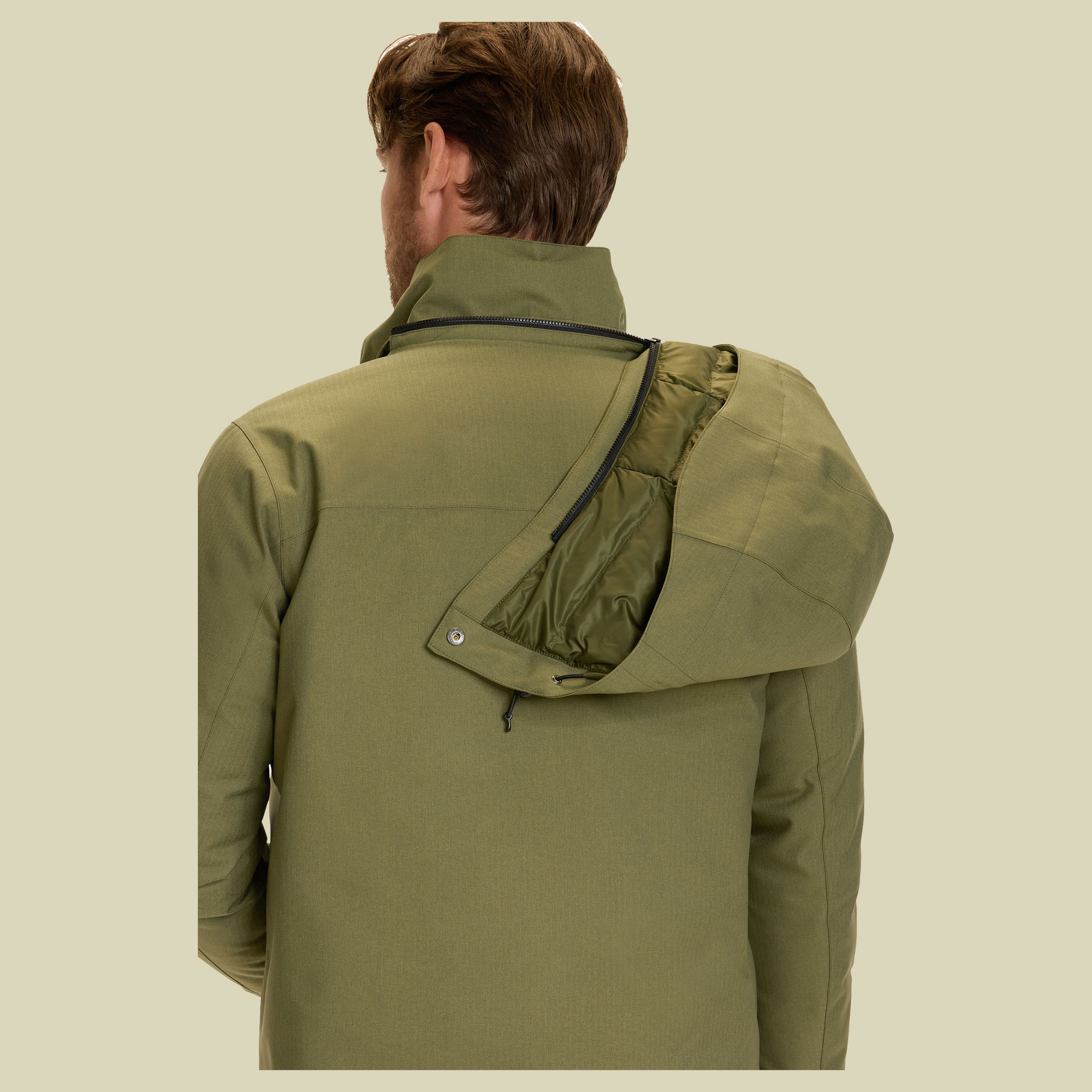 Marton M's Hardshell Down Jacket XXL grün - winter moss