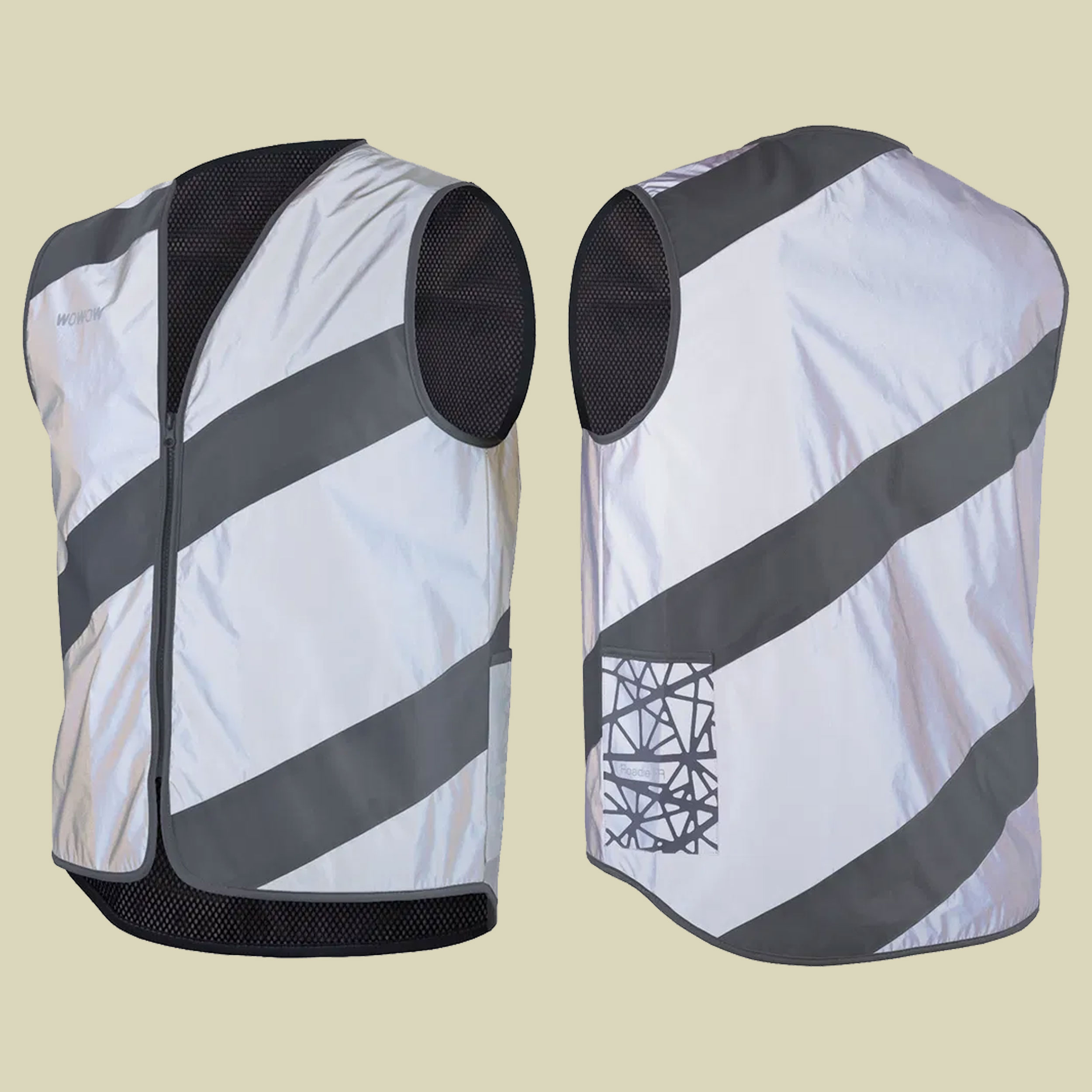 Reflexweste Roadie Jacket Full Reflective M grau