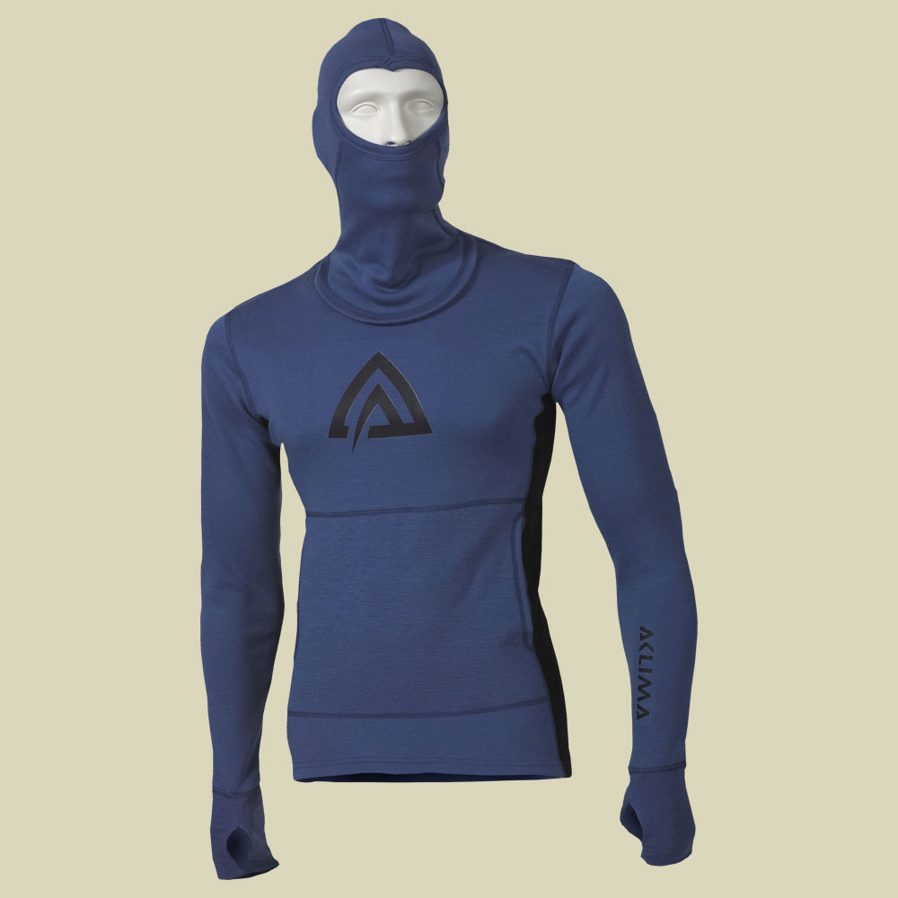 Warmwool Hood Sweater Men Größe S Farbe costal fjord/jet black