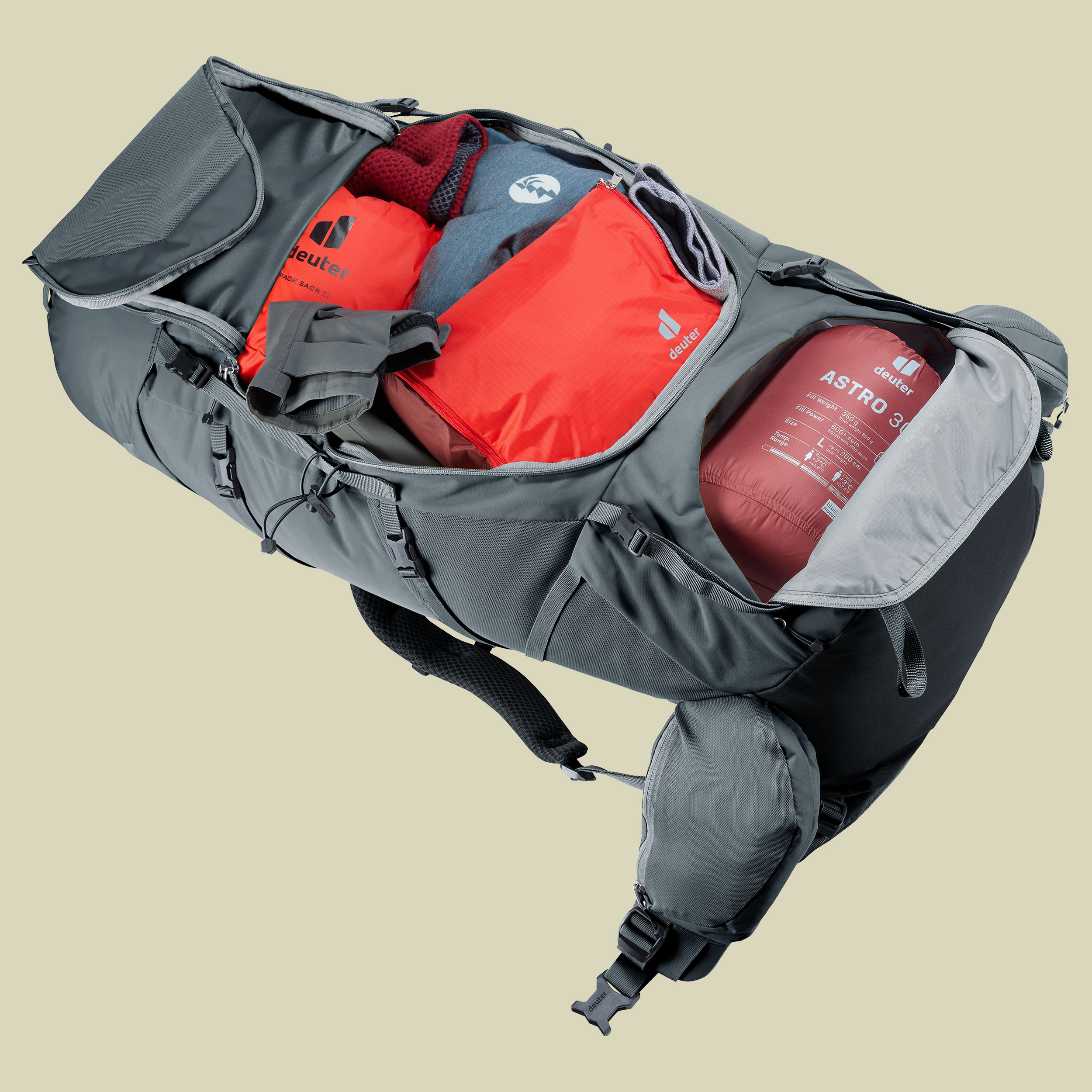 Aircontact Core 65+10 SL Women 65 + 10 grau - graphite
