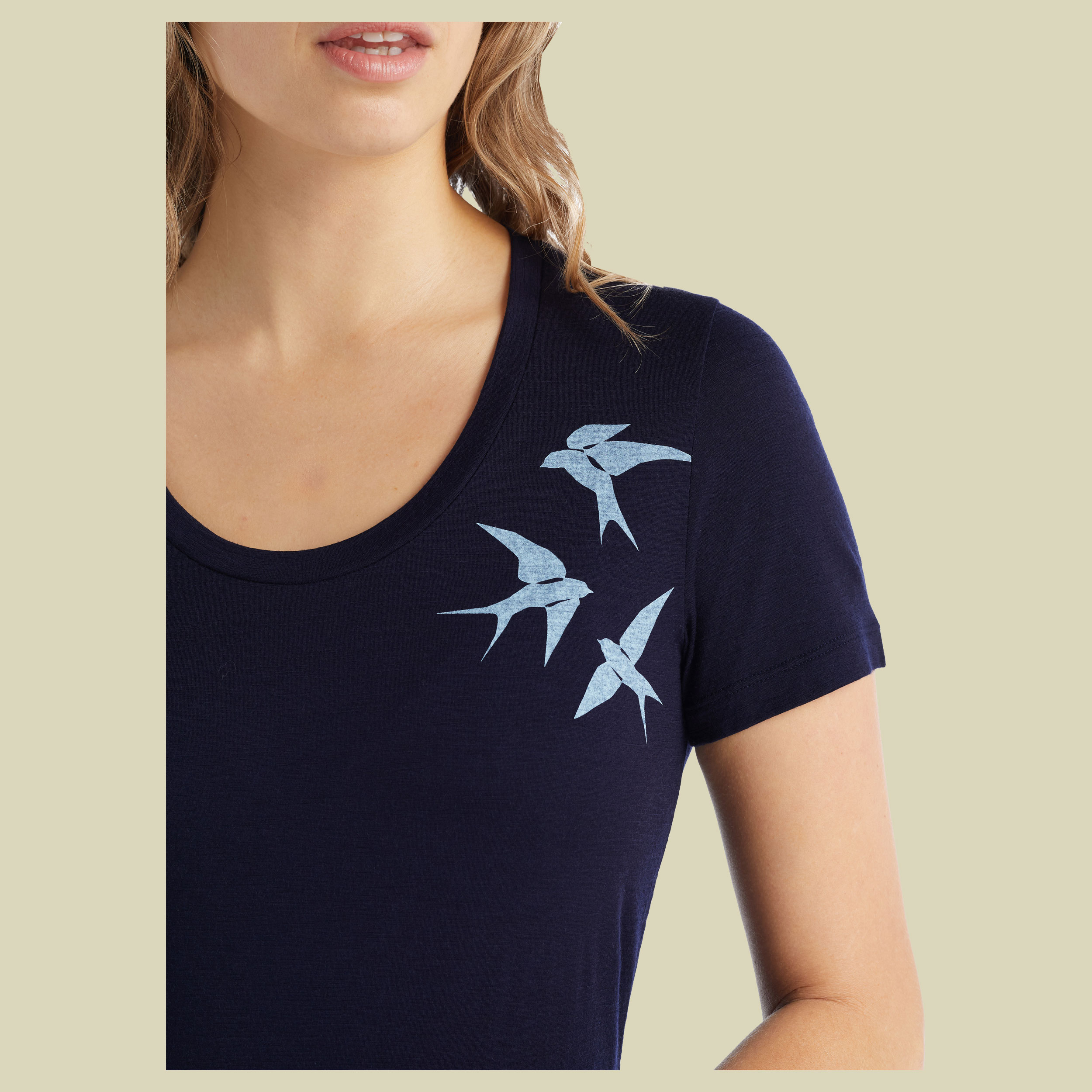 Tech Lite SS II Scoop Graphic Collection Women Größe S Farbe swarming shapes-midnight navy