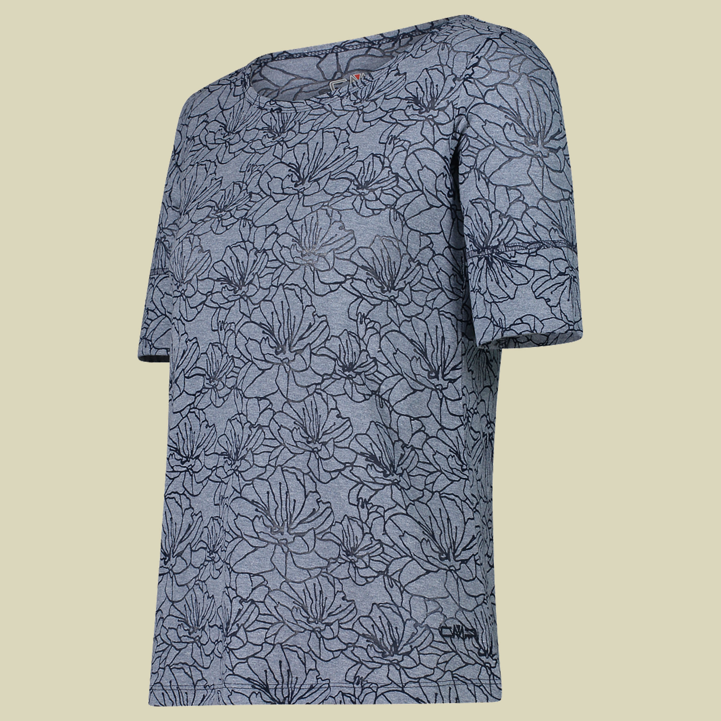 Woman T-Shirt Burn Out Jersey 32T6186 Größe 42 Farbe M926 blue