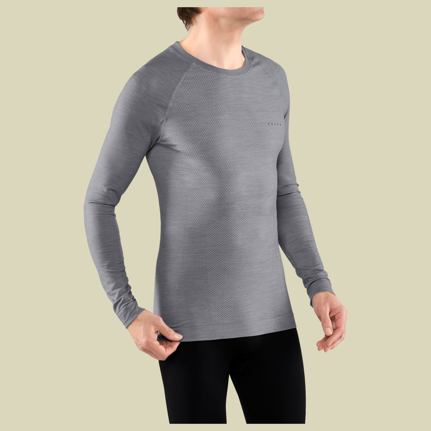 Wool-Tech Light LS Shirt Men Größe XL Farbe grey heather