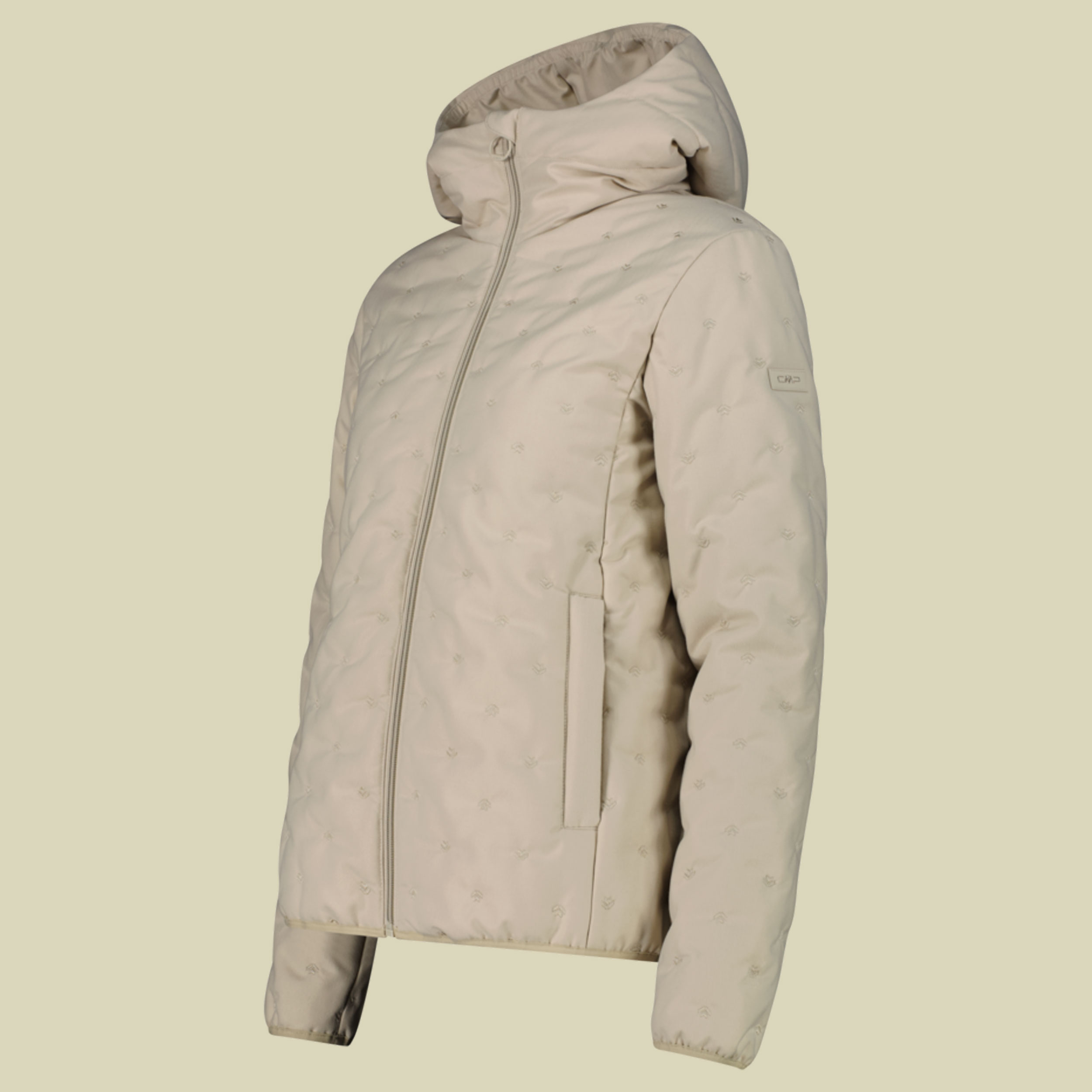 Jacket Fix Hood Melange Women 36K2386 42 beige - kaki melange