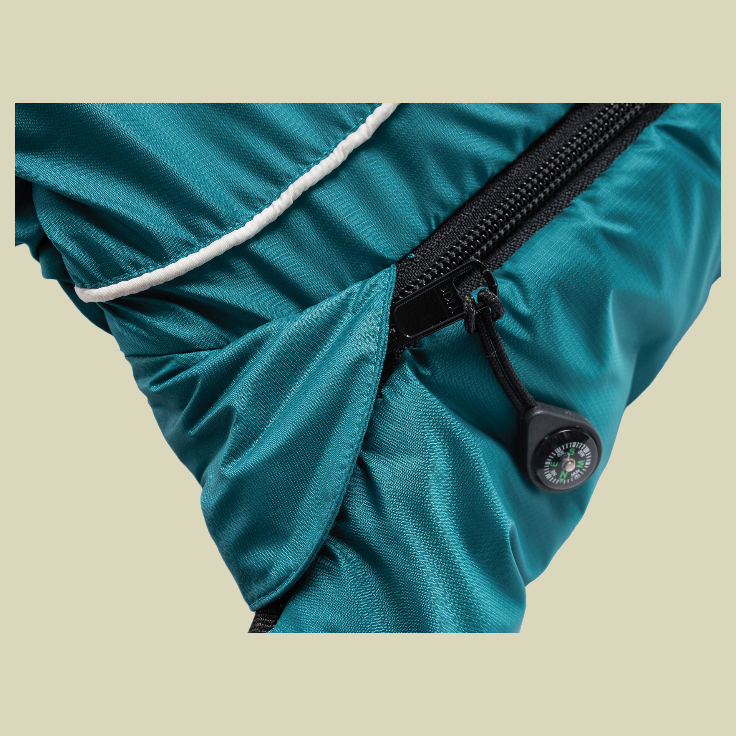 Biopod Wolle Goas Comfort bis Körpergröße Schlafsack 191 cm cm Farbe dark petrol, Reißverschluss Schlafsack rechts