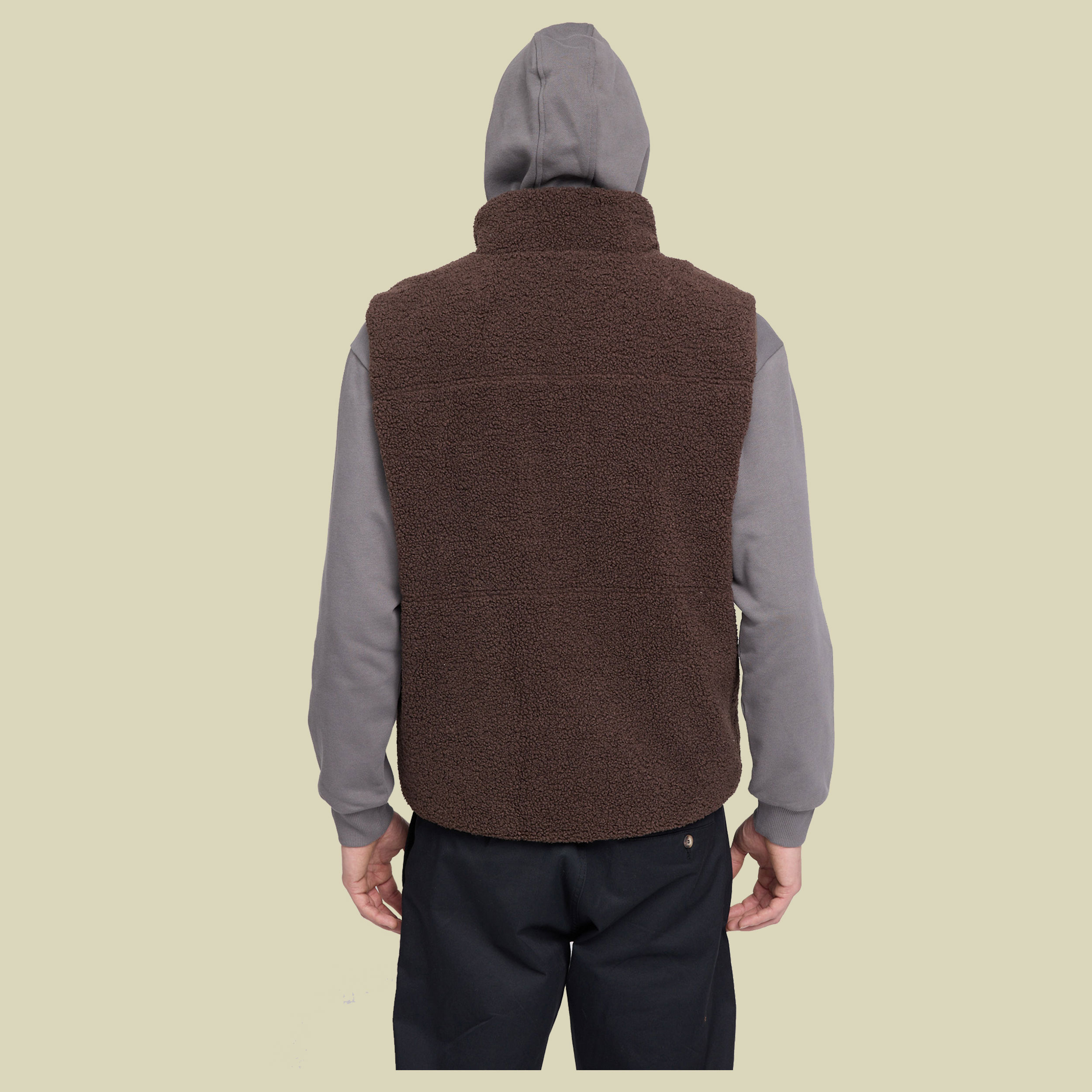 Padded Teddy-Fleece Vest Men XXL braun - chocolate/warm mud