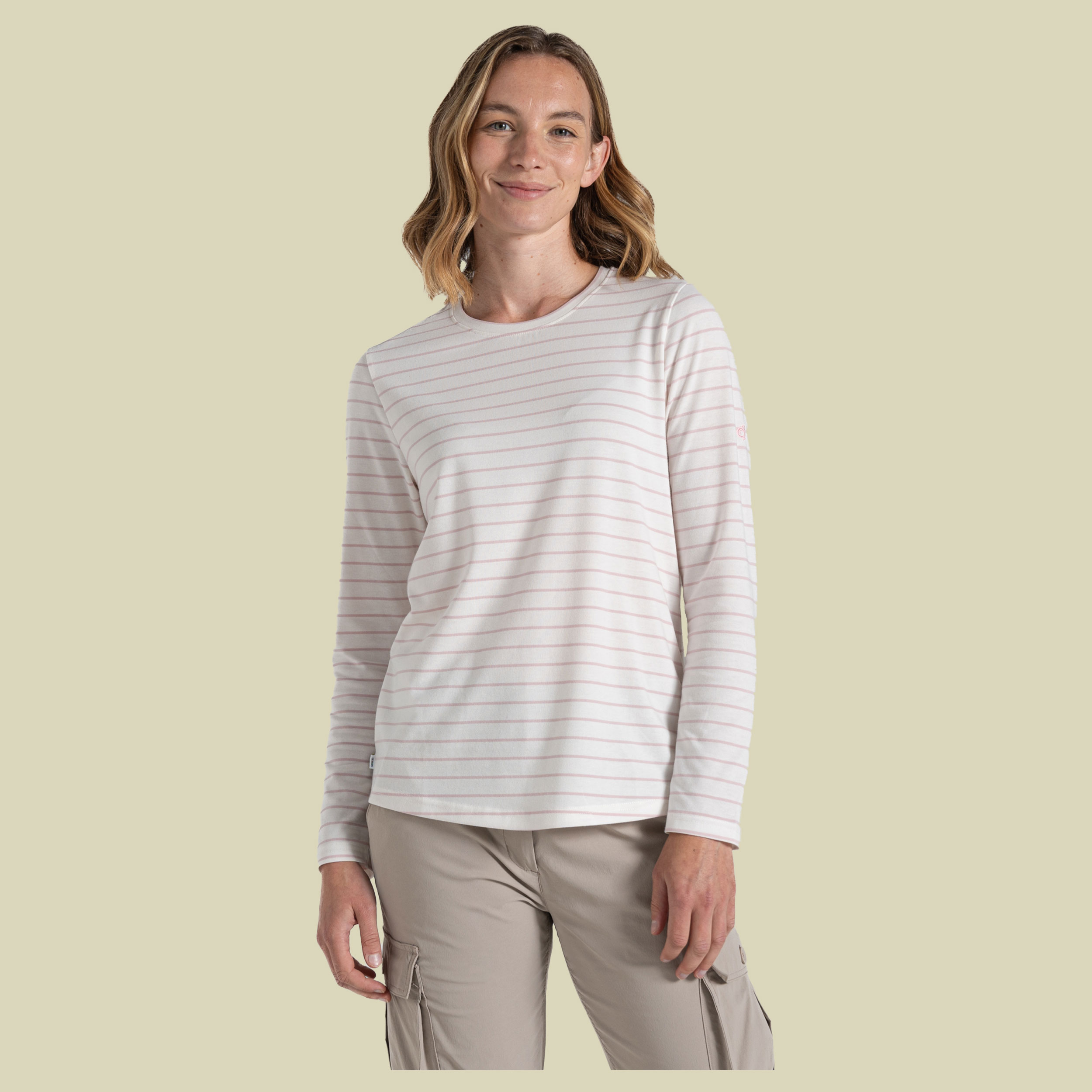 Nosilife Akona Long Sleeved Top Women 42 mehrfarbig - dusky carnation stripe (UK 16)