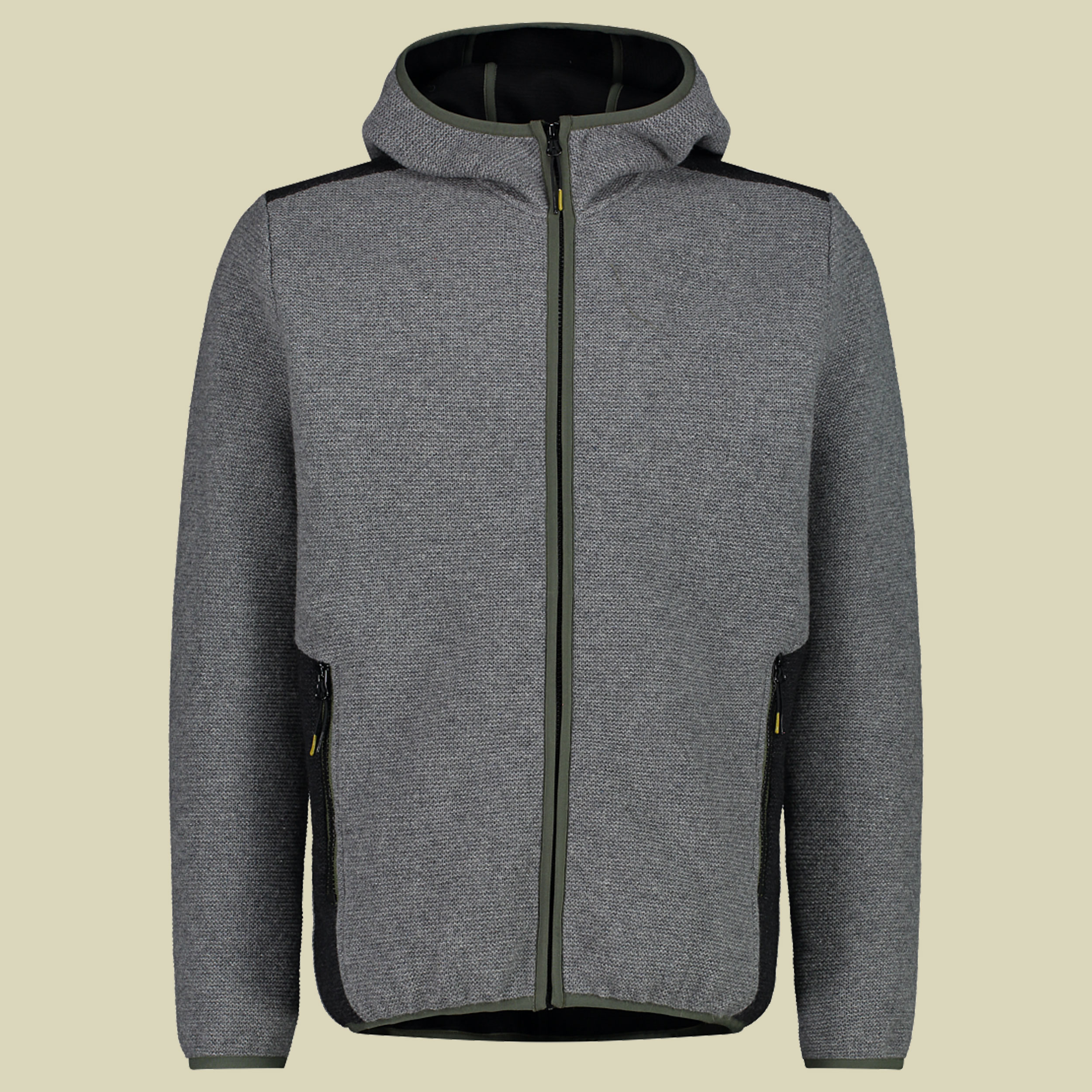 Man Jacket Fix Hood Bonded Wooltech 32M1817 Größe 54 Farbe 80UD fumo melange
