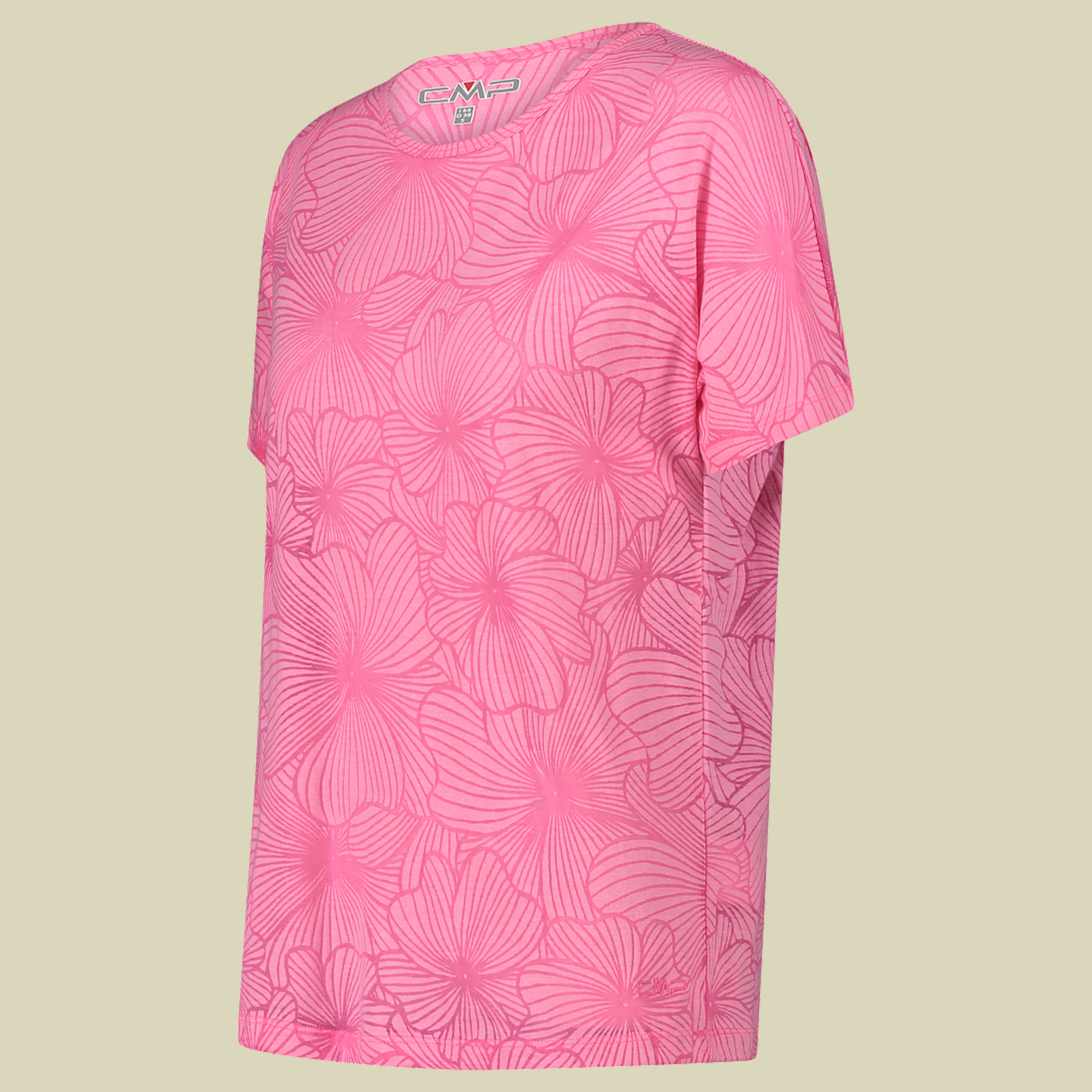 Woman T-Shirt Burn Out Jersey 33N7976 Größe 38 Farbe B351 pink fluo