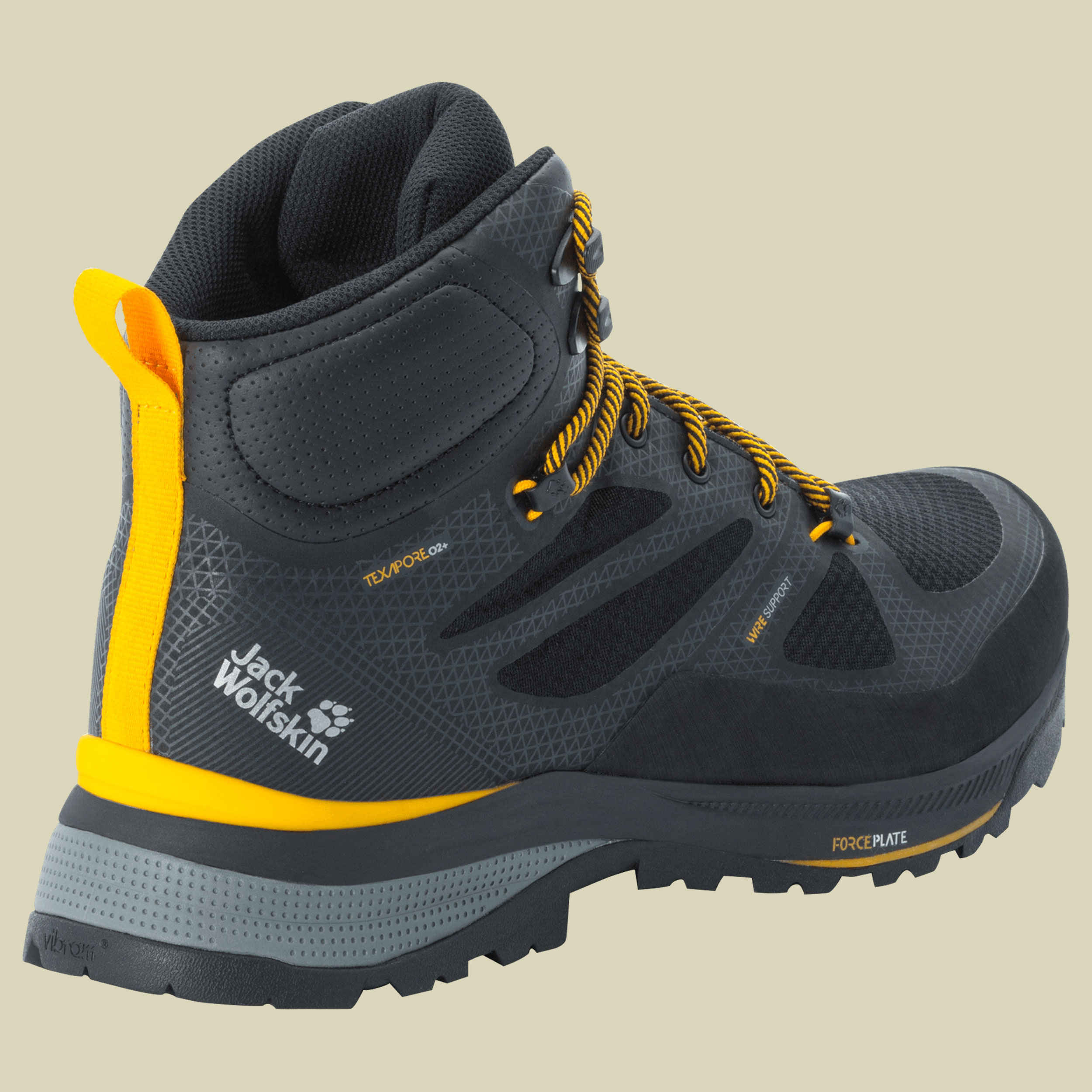 Force Striker Texapore Mid Men Größe 43 Farbe black/burly yellow XT