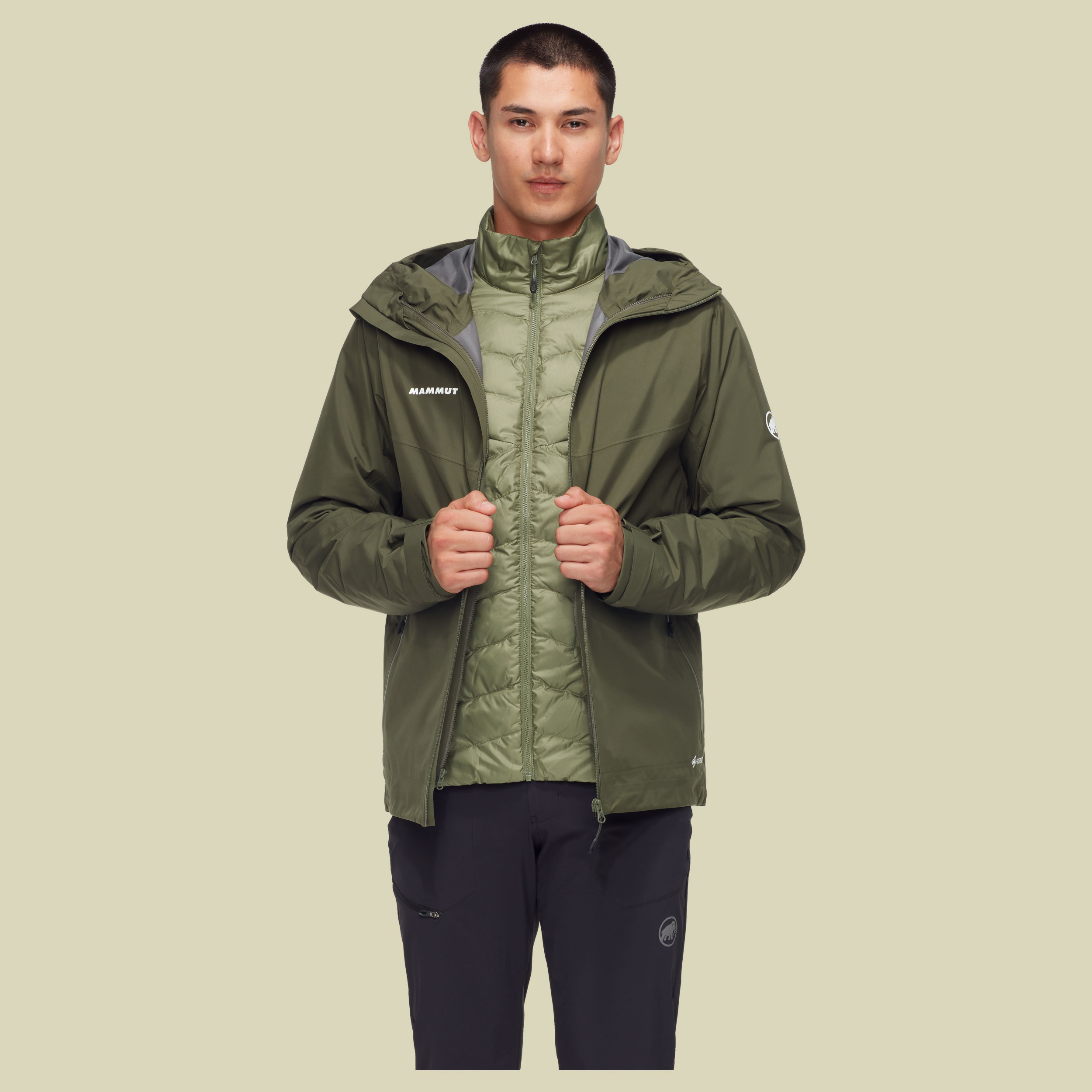 Convey 3 in 1 HS Hooded Jacket Men grau XXL - Farbe dark marsh-marsh