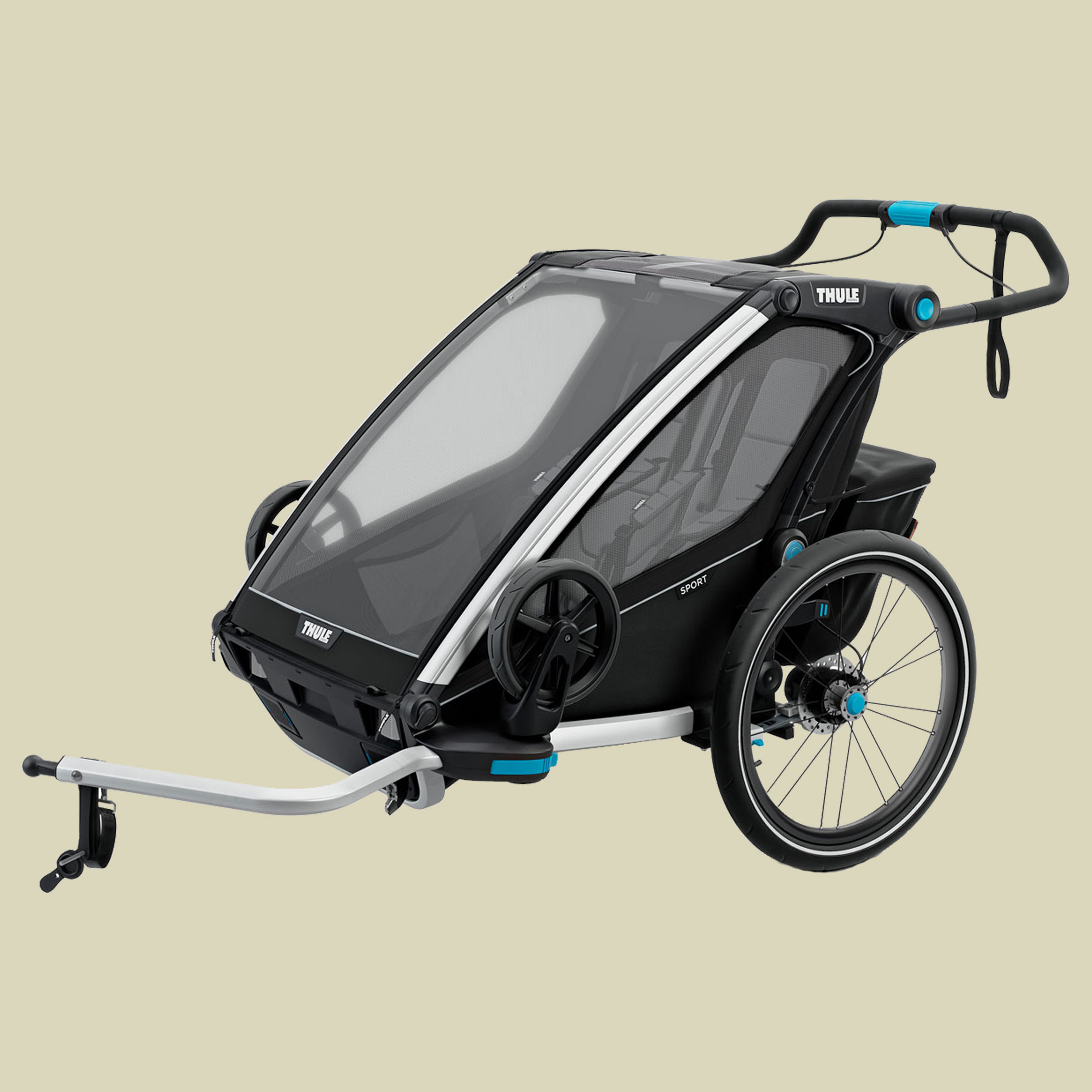 Chariot Sport 2 mit StVZO-Beleuchtung Farbe schwarz