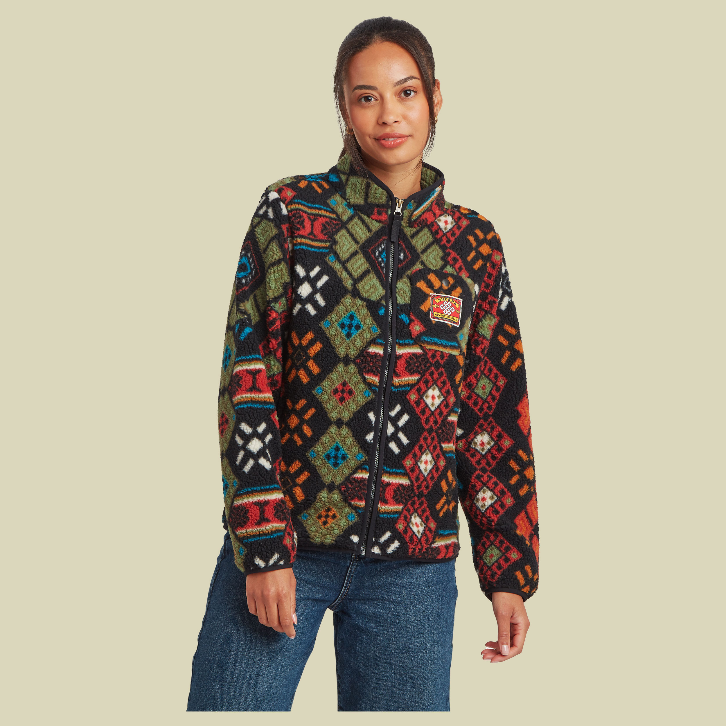 Tarcho Printed Full Zip Jacket Women XS mehrfarbig - black bhutan