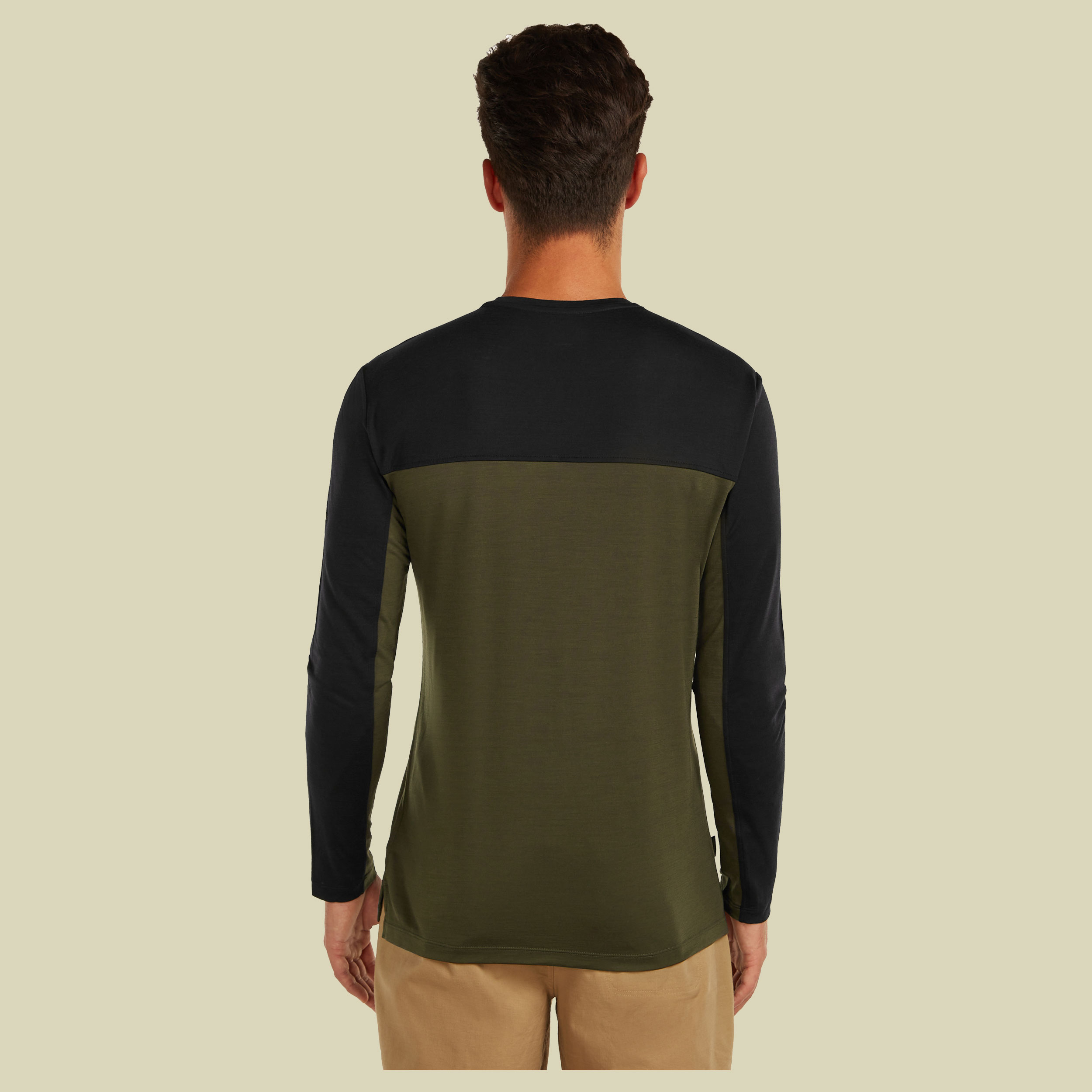 Merino Blend 125 Cool-Lite Sphere LS Tee Colour Block Men