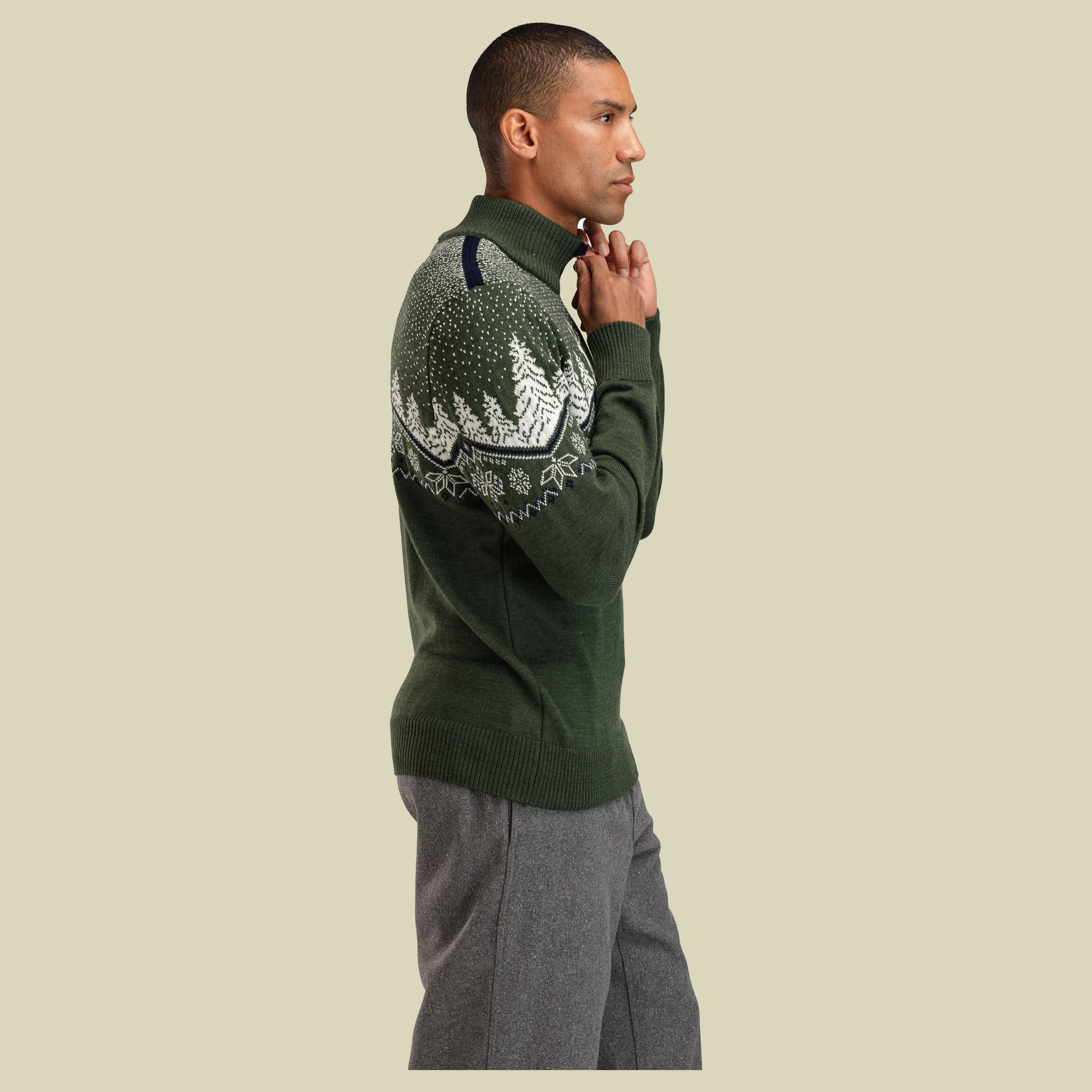 Dale Christmas Sweater Men grün XL - loden/off white/navy