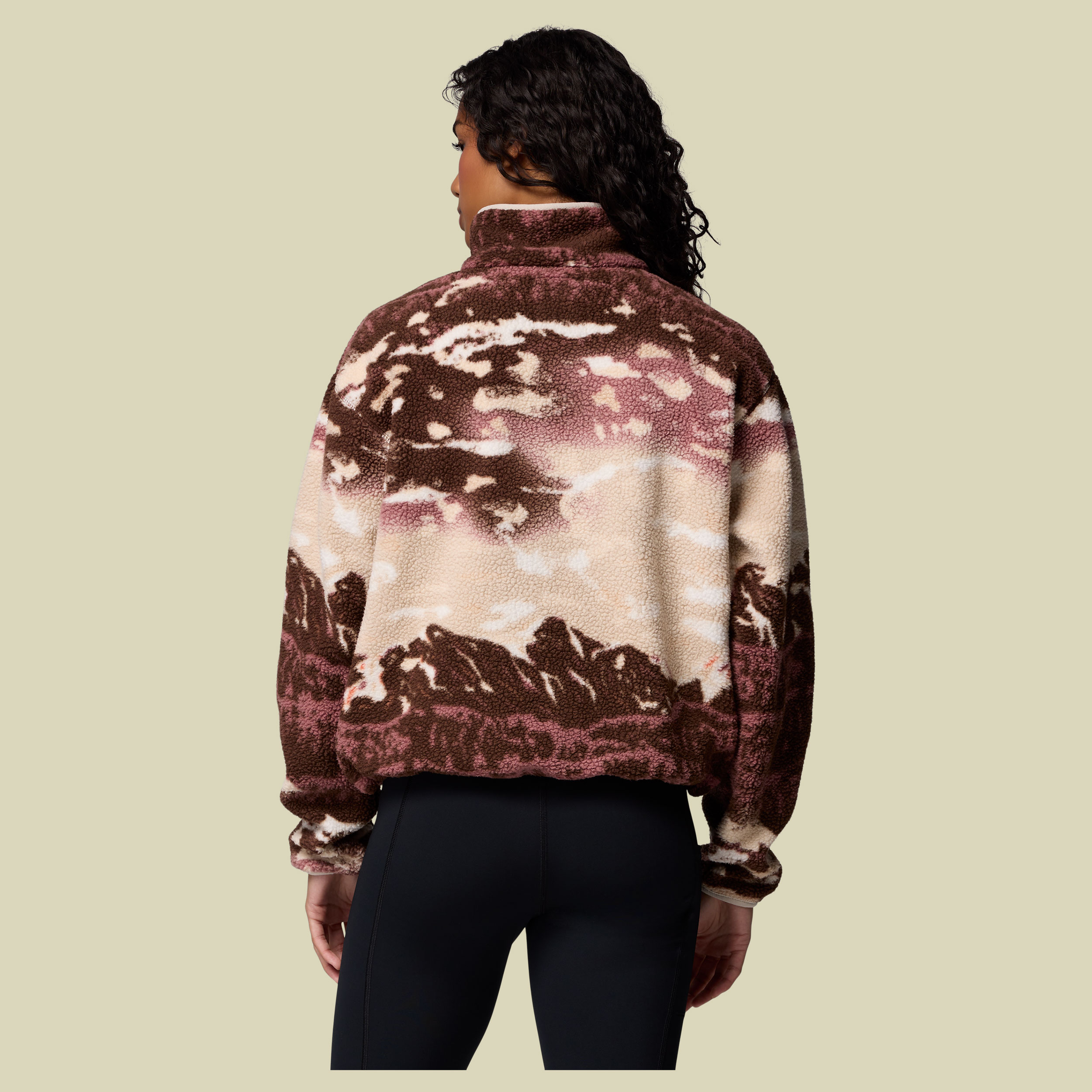 Helvetia II Printed Cropped Half Snap Women XS mehrfarbig braun - Farbe tobacco sisters