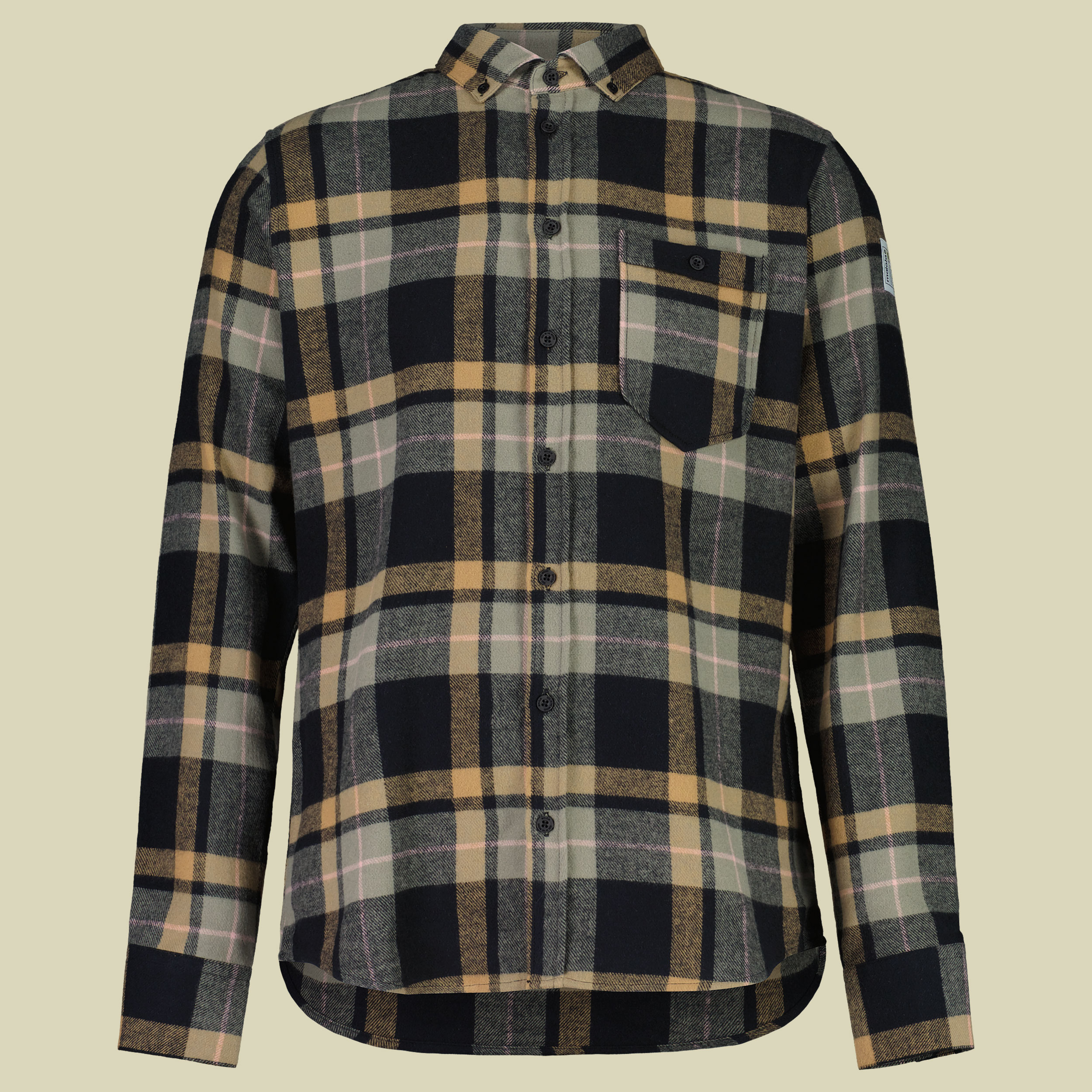 DucanM. Organic Flannel Shirt Men M schwarz - Farbe deep black multi