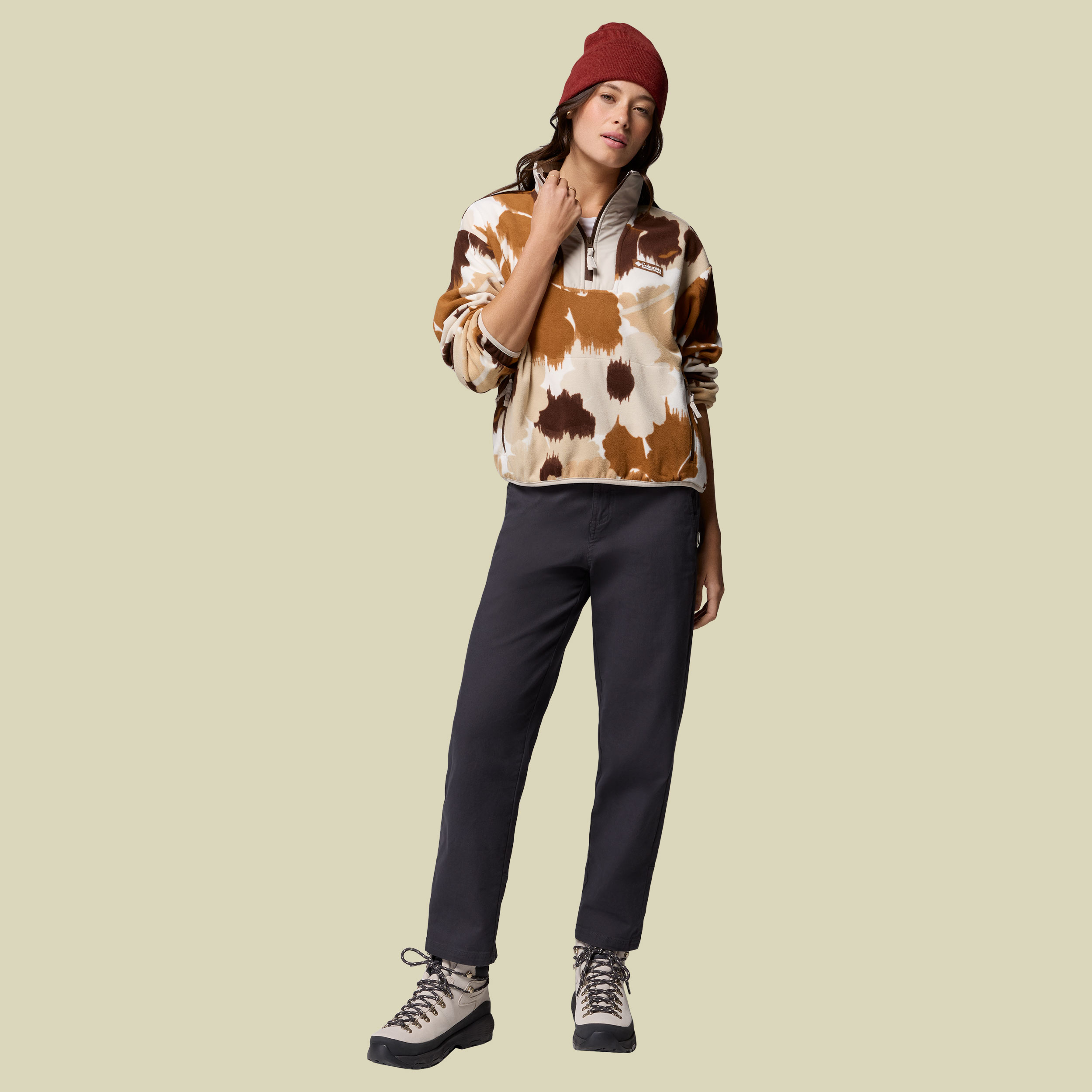 Sequoia Grove II Printed Half Zip Women XS braun - camel brown ikatbloom