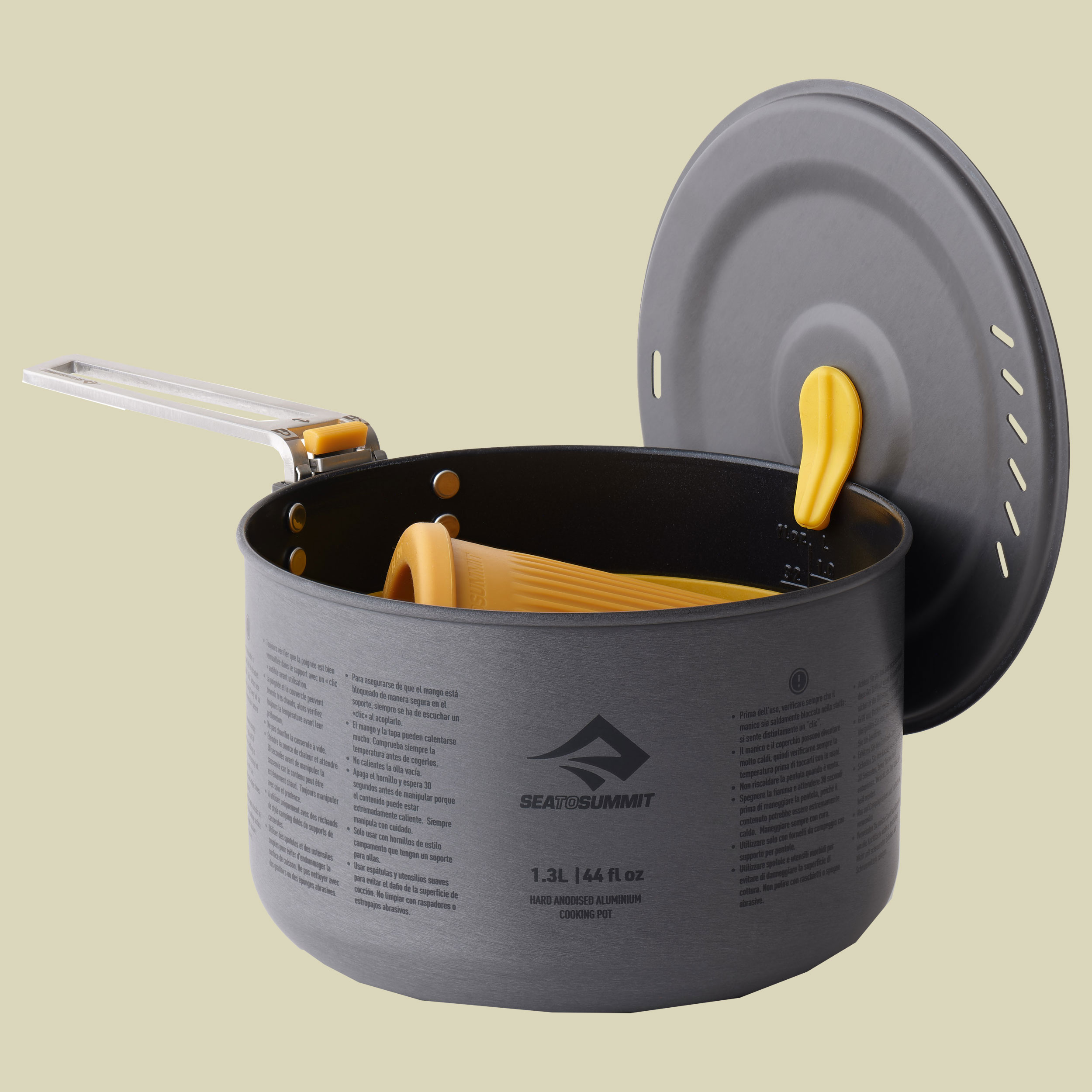 Frontier UL One Pot Cook Set - [1P] [3 Piece] 1 Person 1.3L Pot w/ S Bowl and Cup
