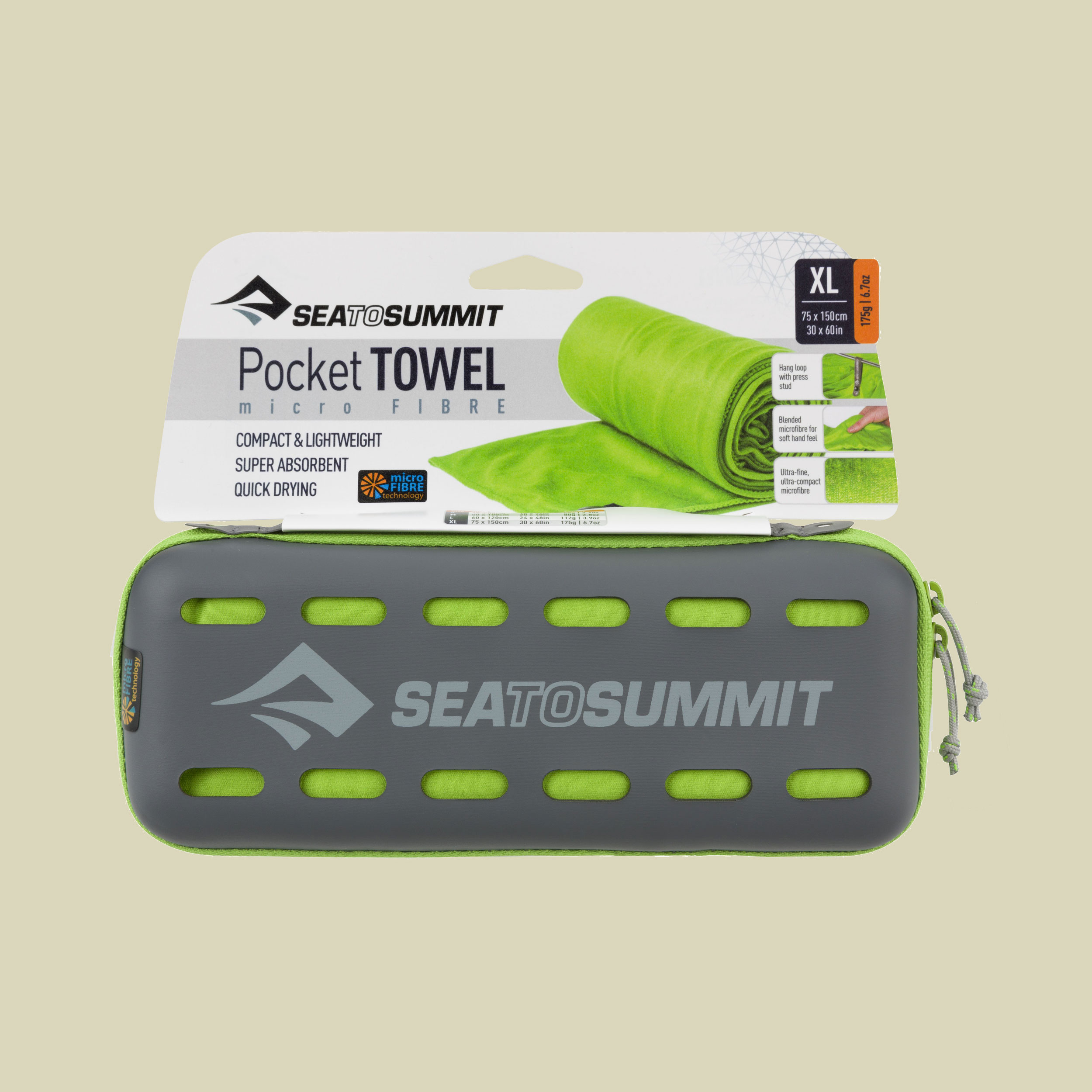 Pocket Towel Größe S Farbe Lime