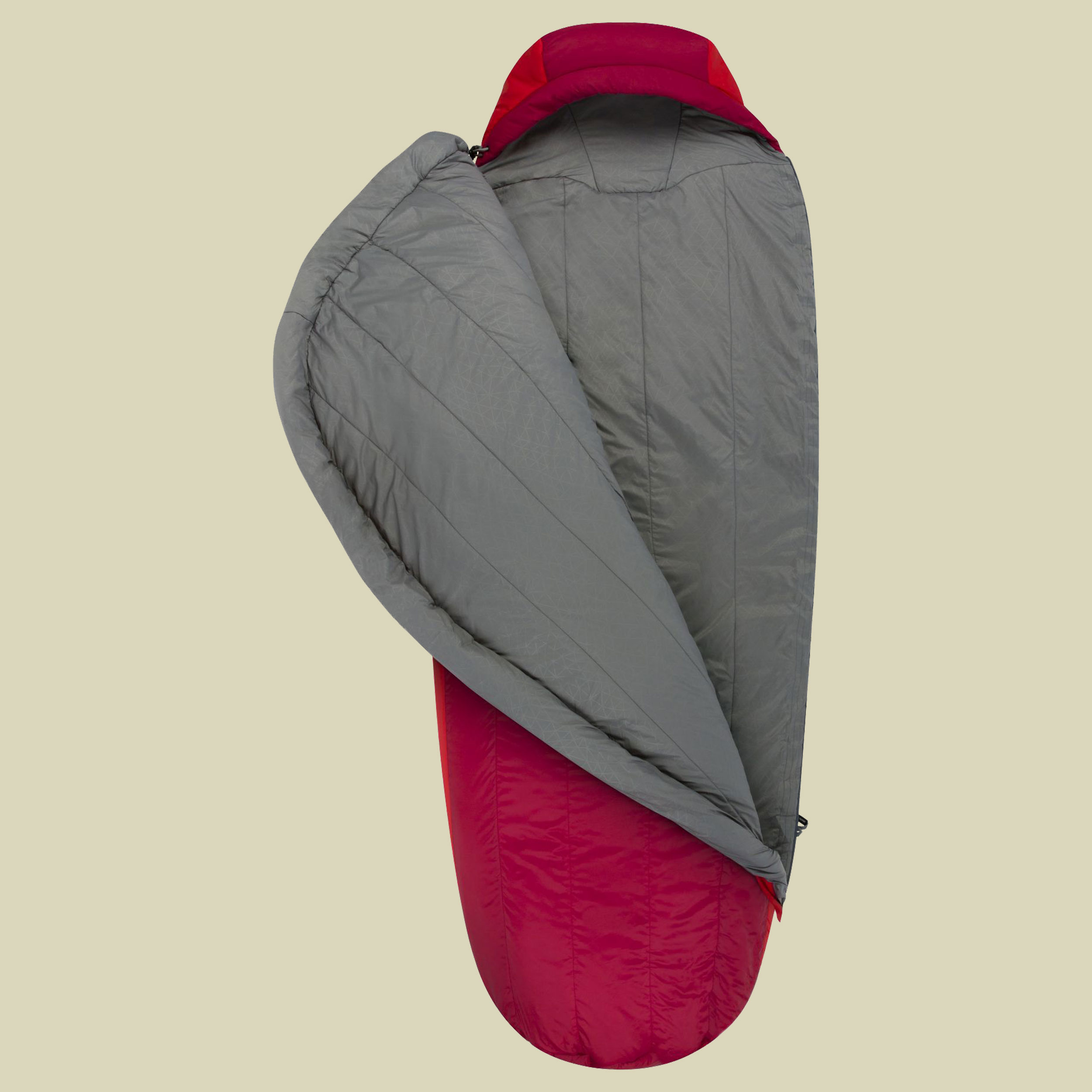 Basecamp BcIII bis Körpergröße 183 cm Farbe dark red/red, Reißverschluss links