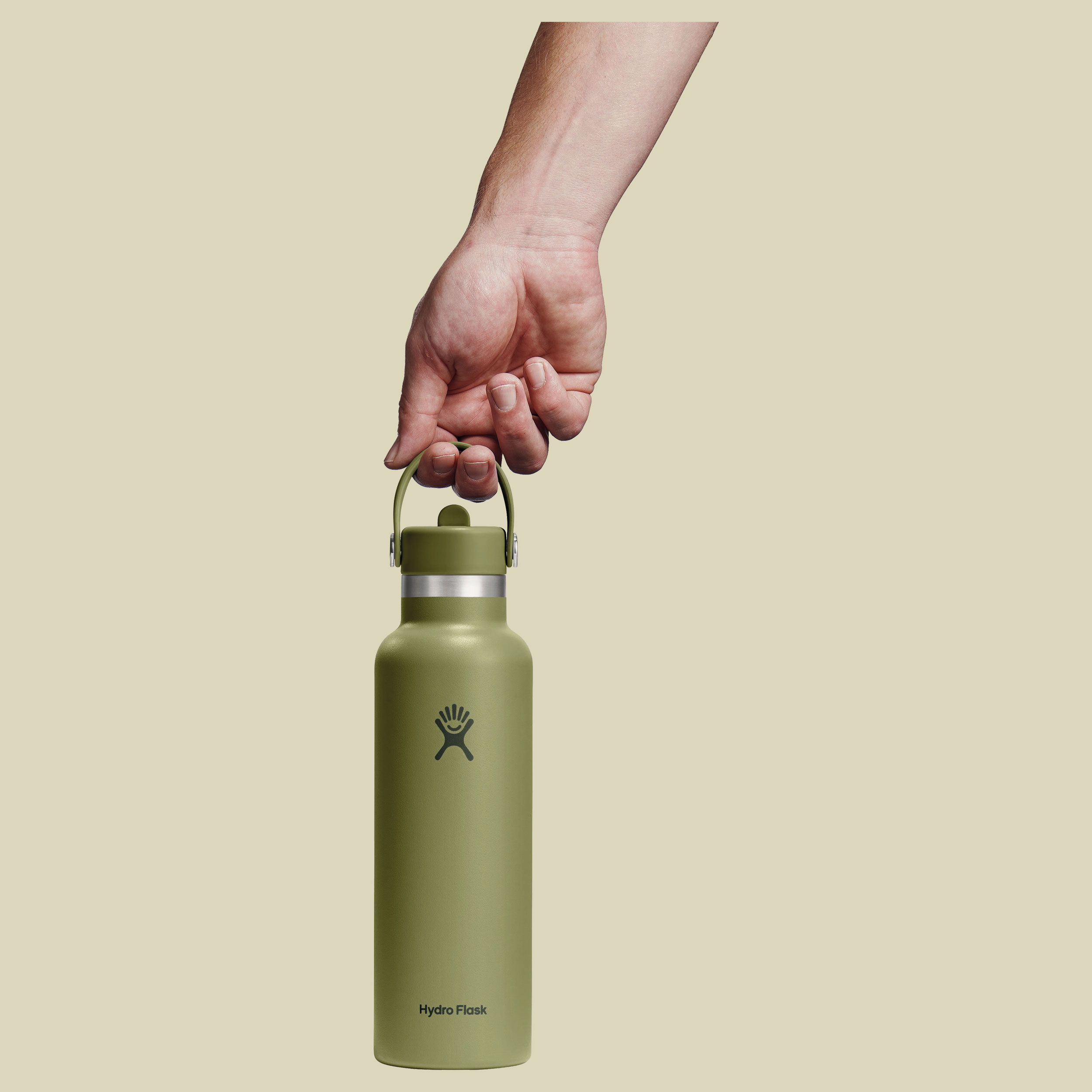 Hydro Flask 21 oz Standard Mouth w. Flex Straw Cap grün3 621 - palmer green