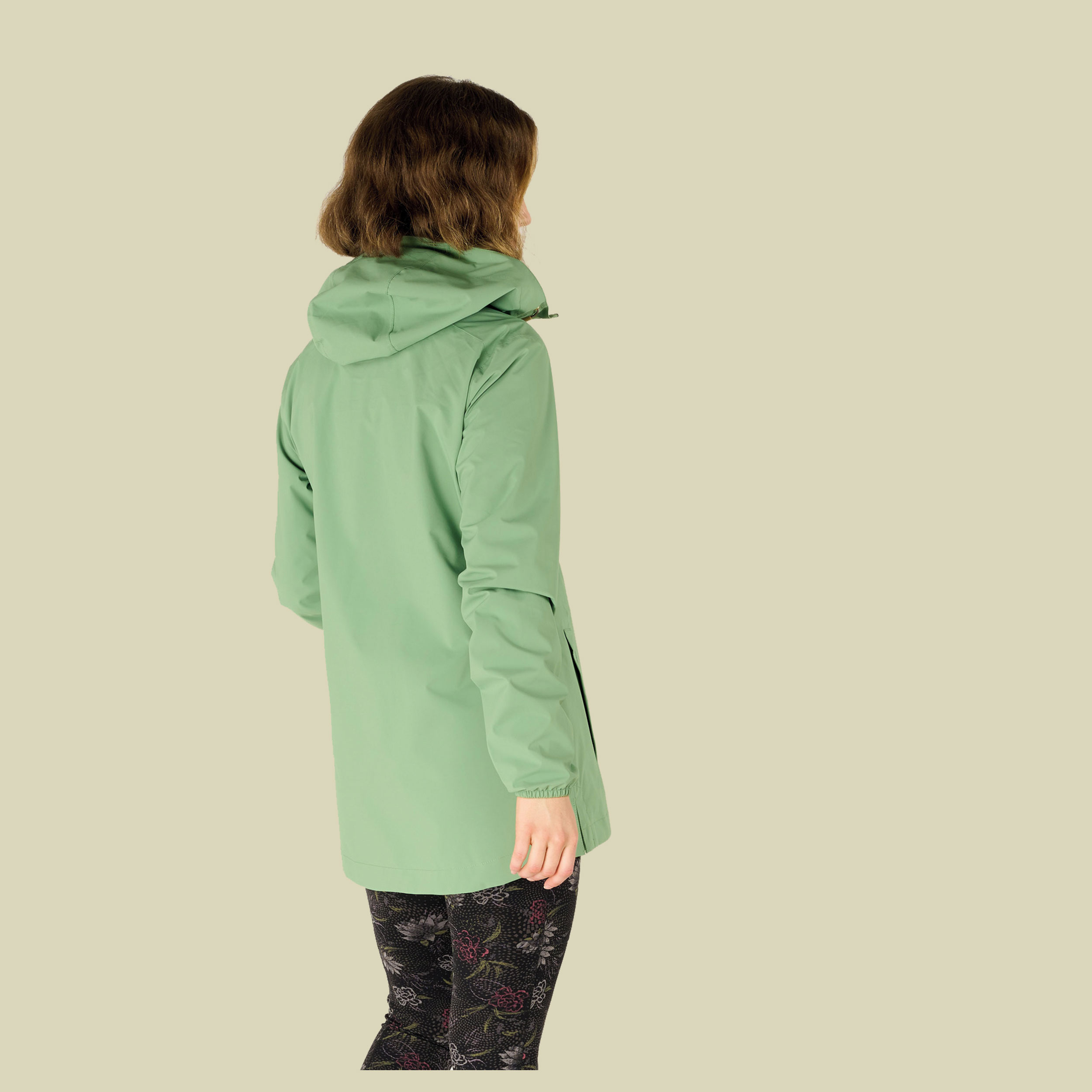 Nima 2.5-Layer Long Jacket Women Größe S Farbe thyme