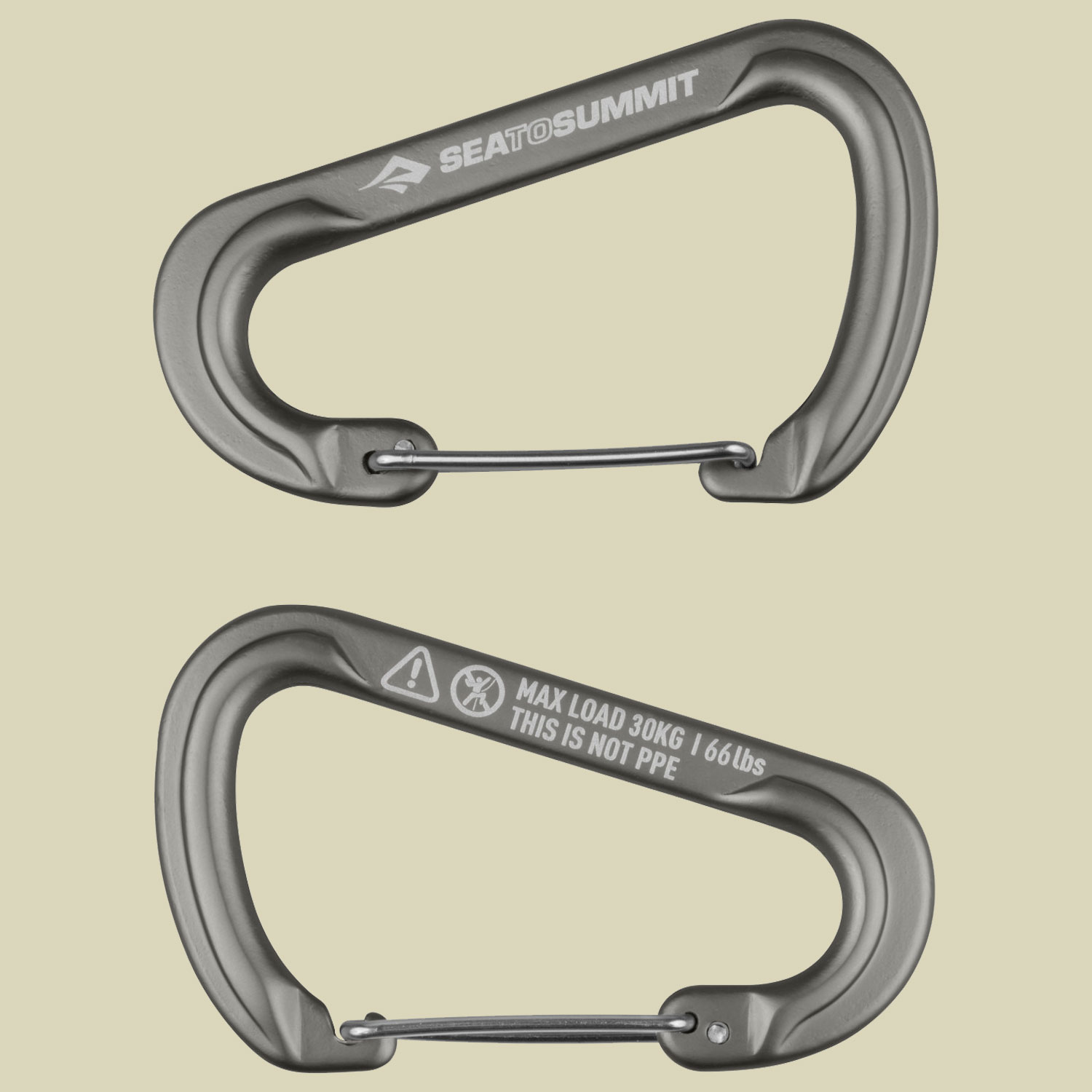 Accessory Carabiner Large Set Set: 2 Stück Farbe: titanium