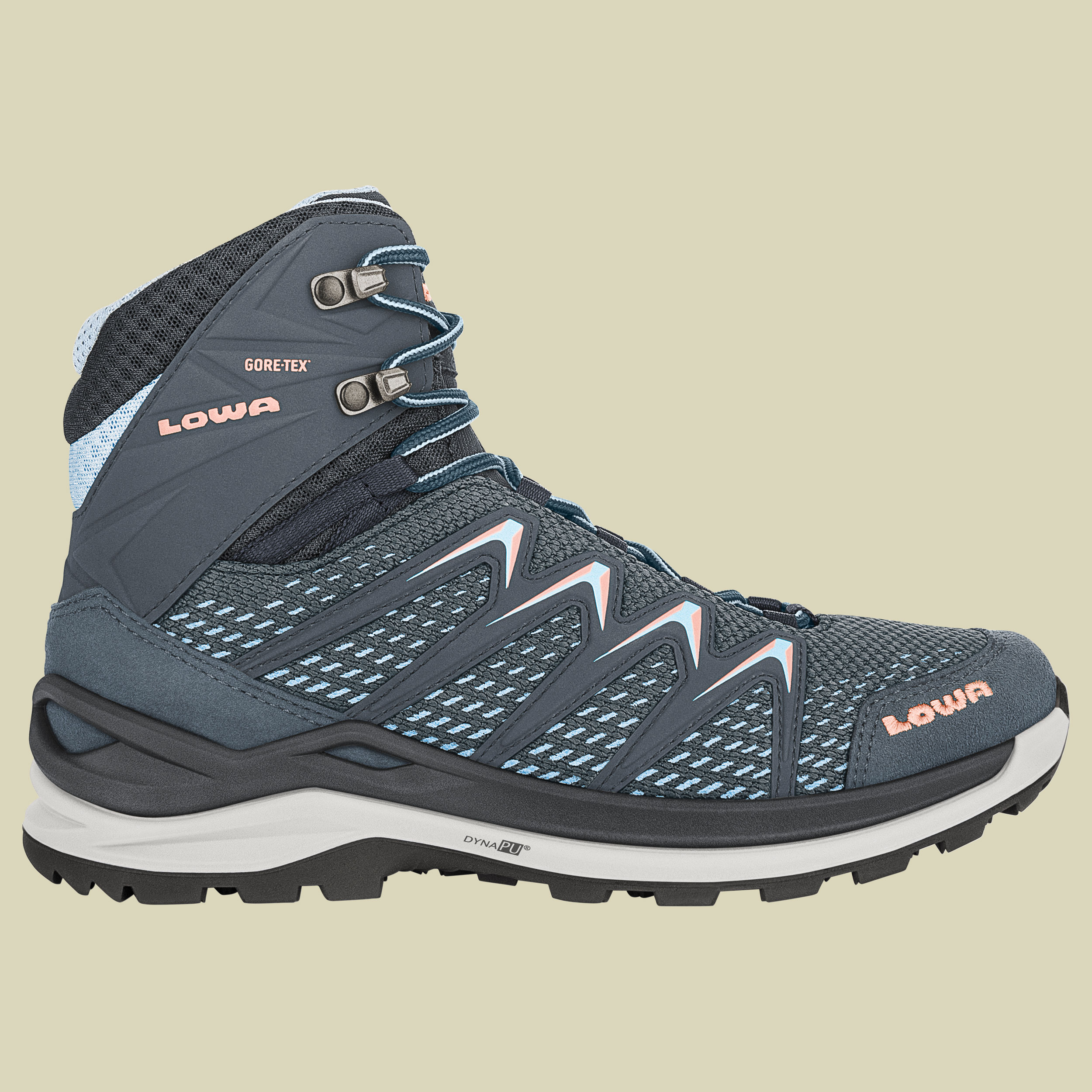 Innox Pro GTX Mid Women Größe UK 5,5 Farbe stahlblau/lachs