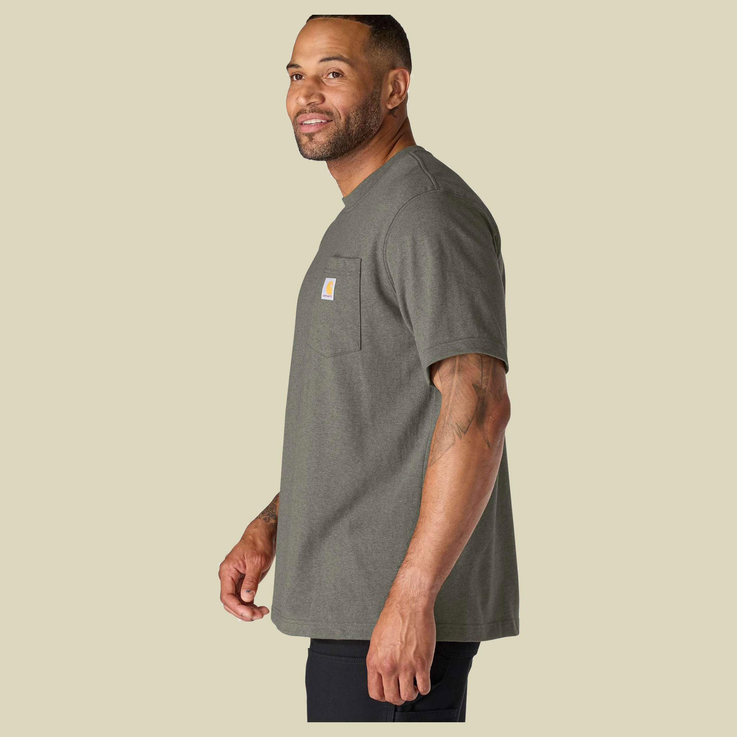 Relaxed Pocket T-Shirt Men XL grün - Farbe dusty olive