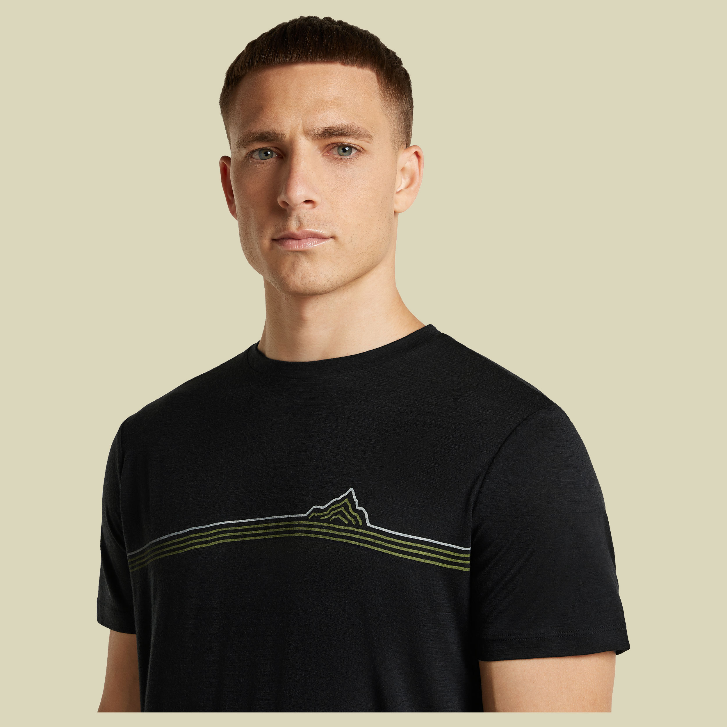 Merino 150 Tech Lite SS Tee Range Stripes Men XXL schwarz - black