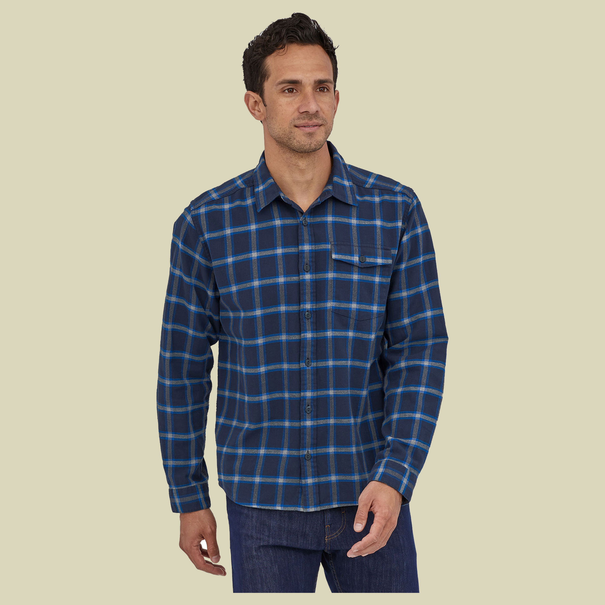 LW Fjord Flannel Shirt Men Größe XL Farbe grange: new navy