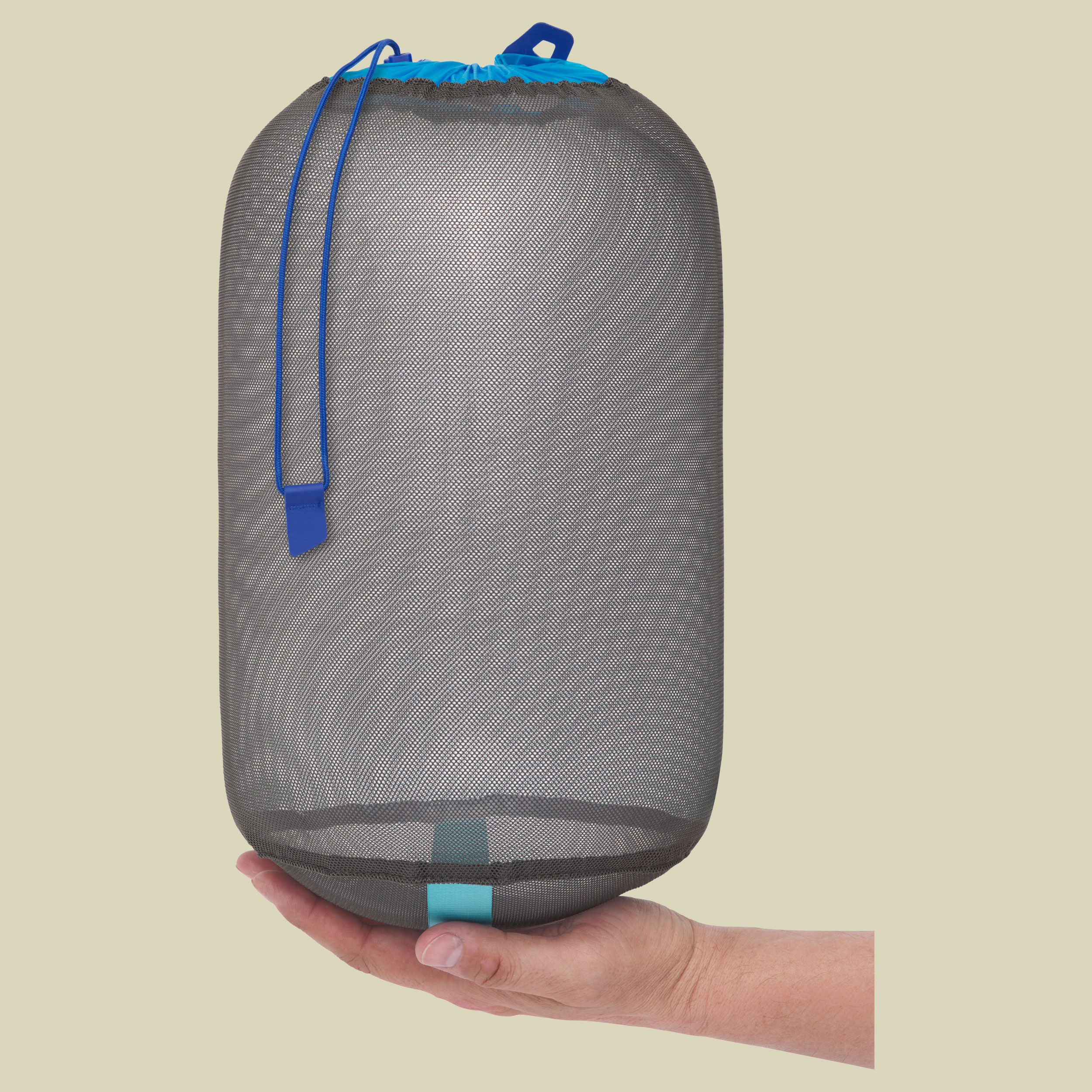 Mesh Stuff Sack 8L grau - beluga (blue atoll top)