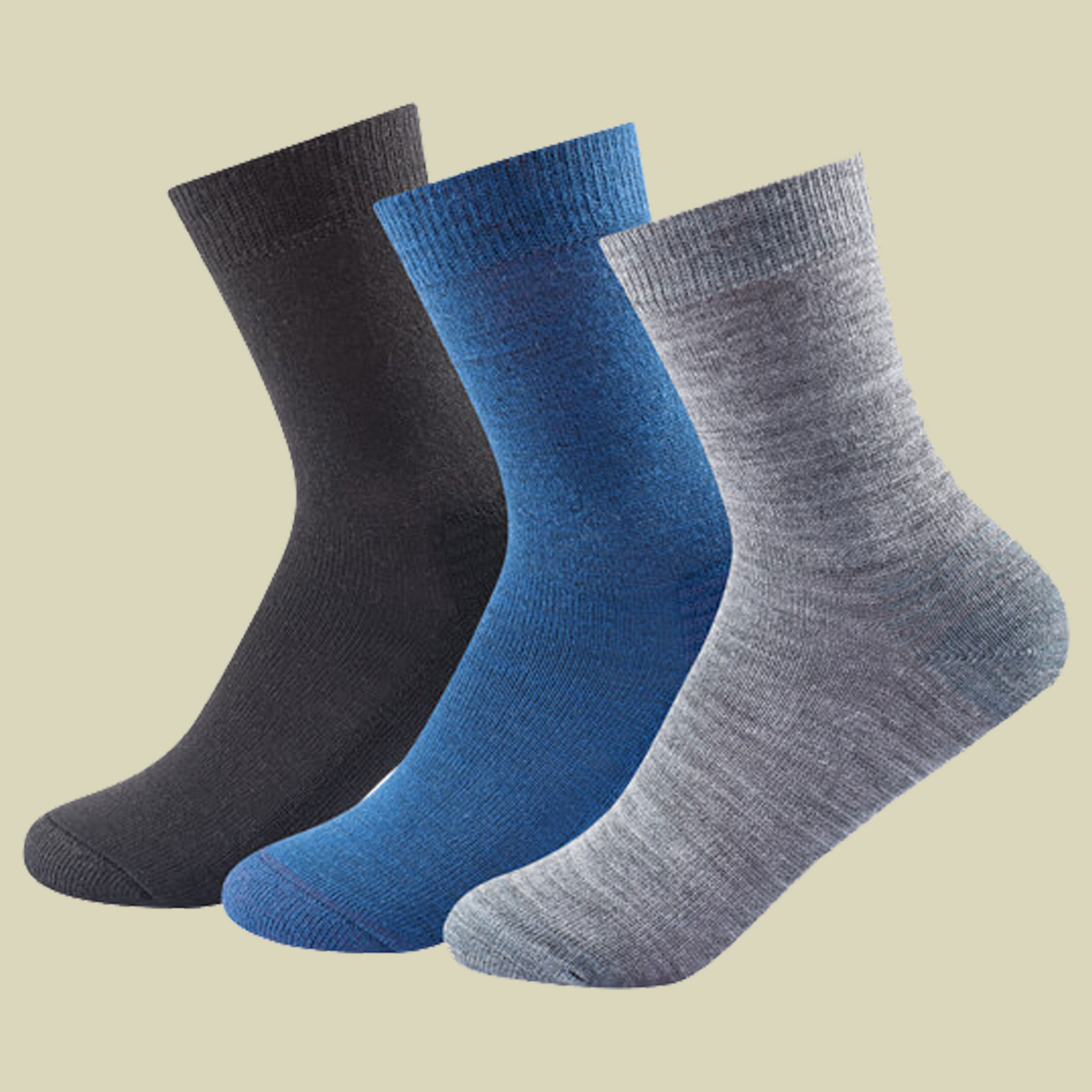 Daily Medium Sock 3PK Größe 36-40 Farbe indigo mix