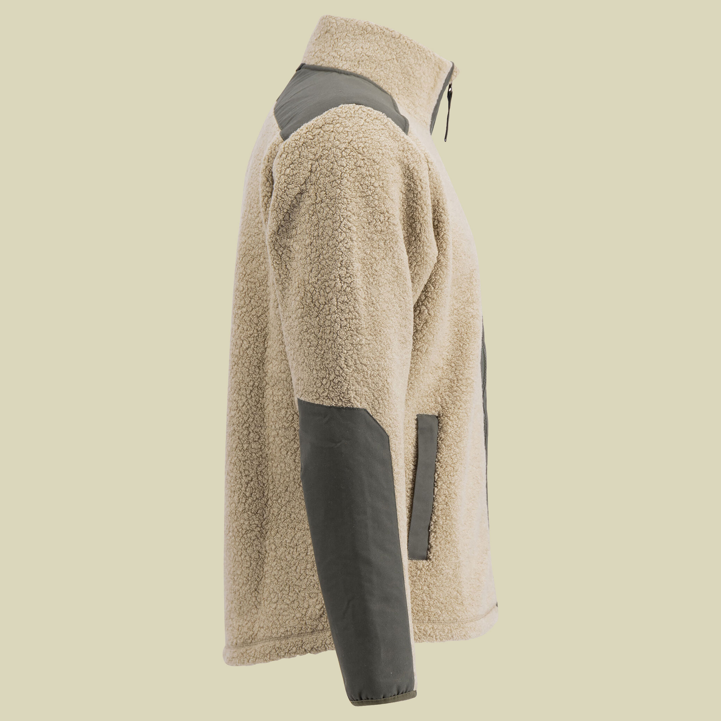 Saruk Wool Pile Mid Full Zip Men Größe S Farbe sand