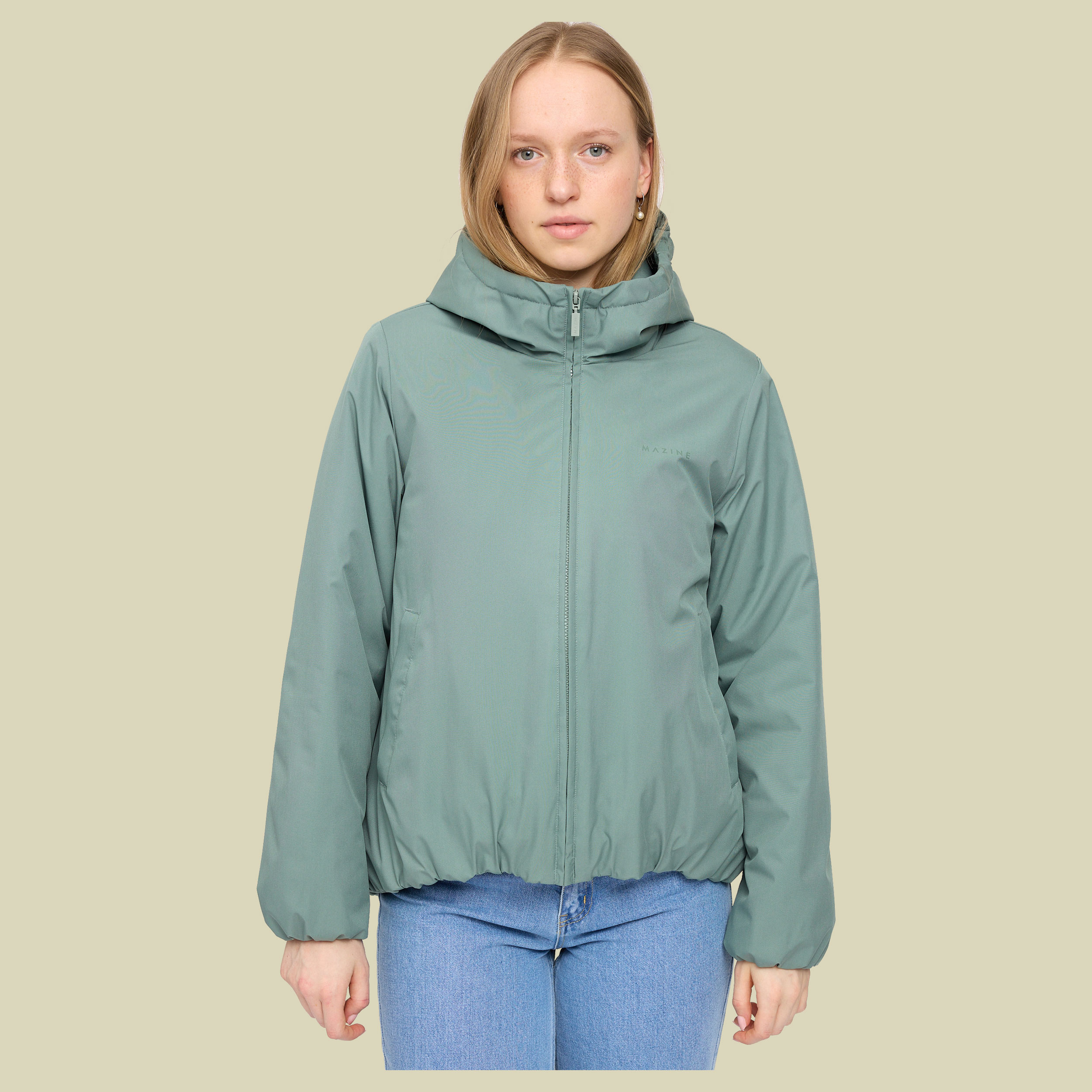 Basic Padded Jacket Women S grün - Farbe jade