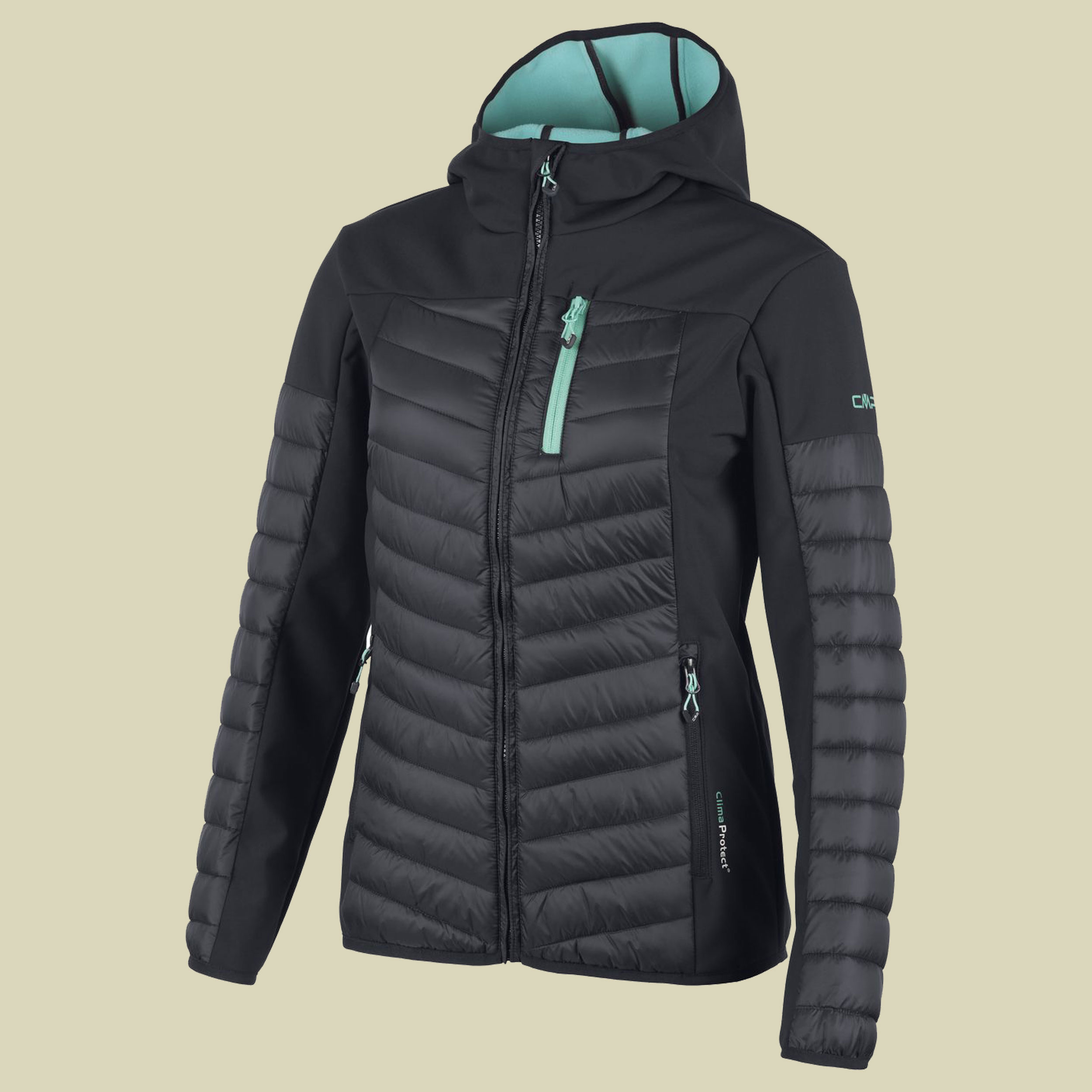 Woman Jacket Fix Hood Hybrid 3A64876 Größe 36 Farbe 06BB antracite-curacao