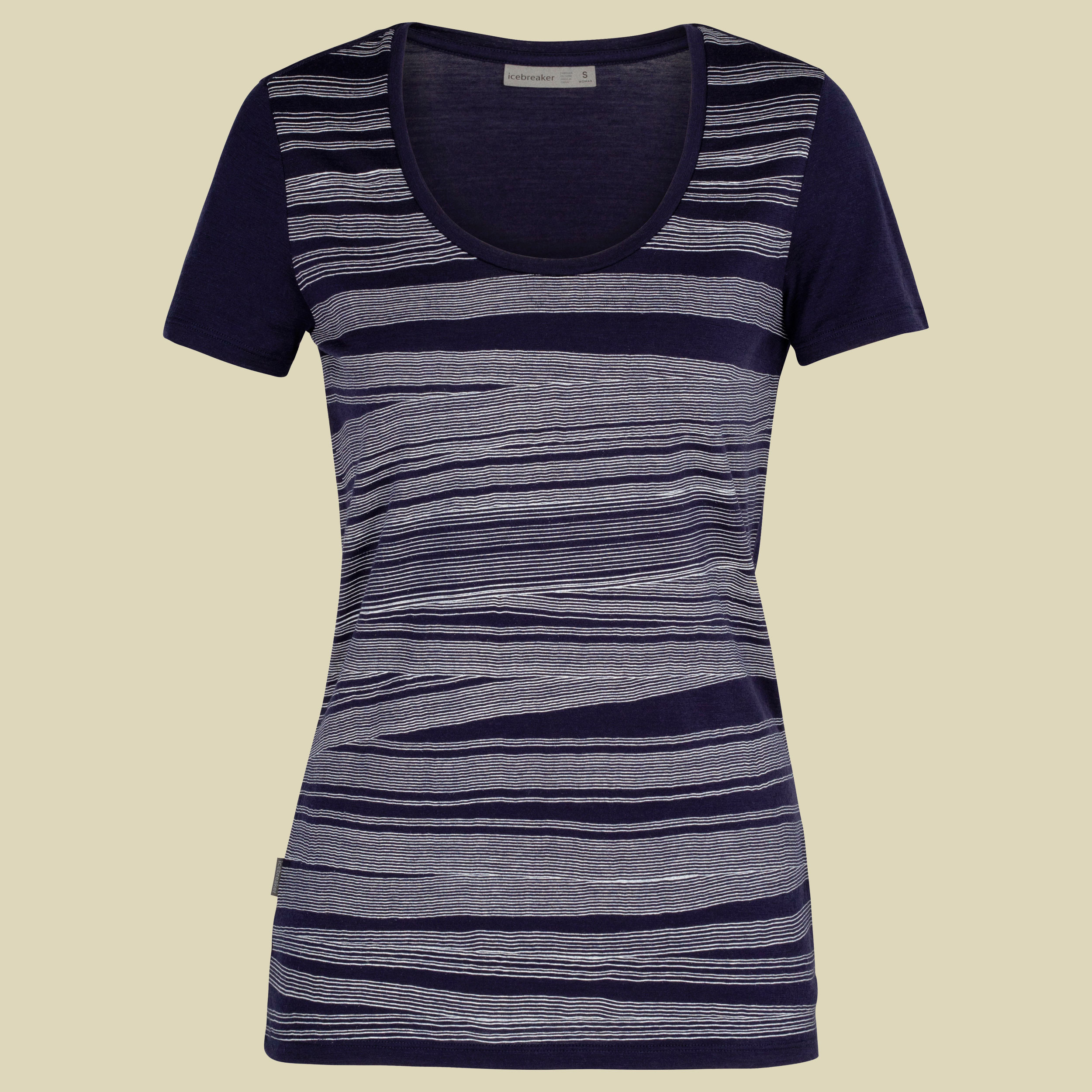 Tech Lite SS Scoop Graphic Collection Women Größe S Farbe 1000 lines midnight navy