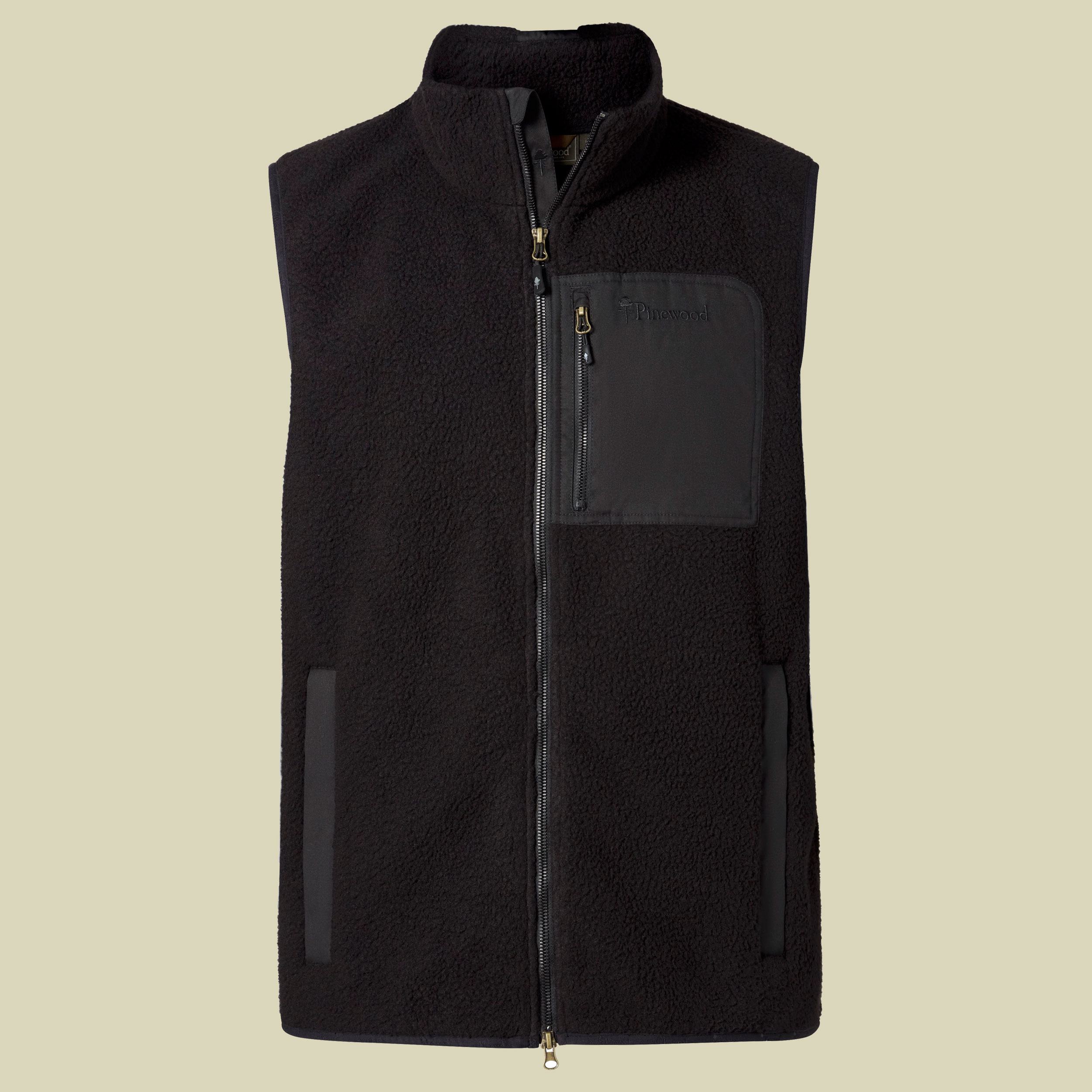 Pile Fleece Vest Men L schwarz - black