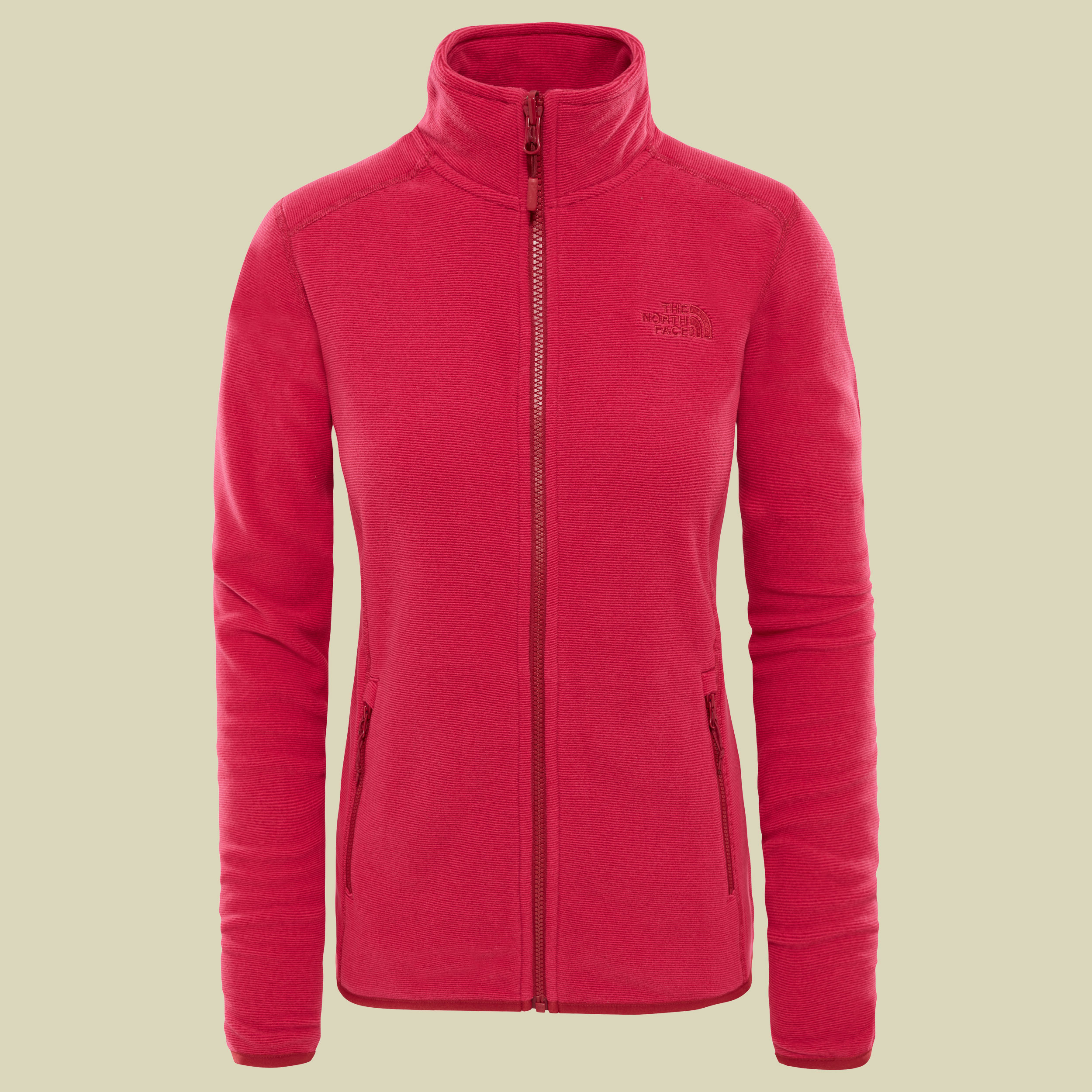 100 Glacier Full Zip Women Größe XS Farbe rumba red/cerise pink stripe