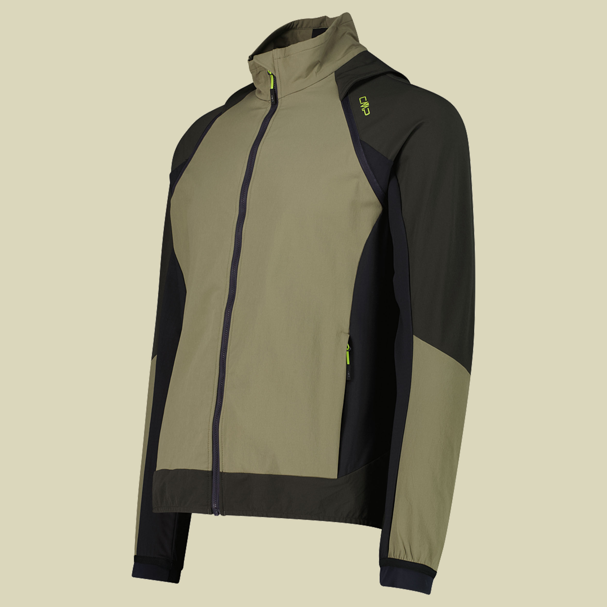 Man Jacket Hybrid with detachable sleeves 56 grün - Farbe sage