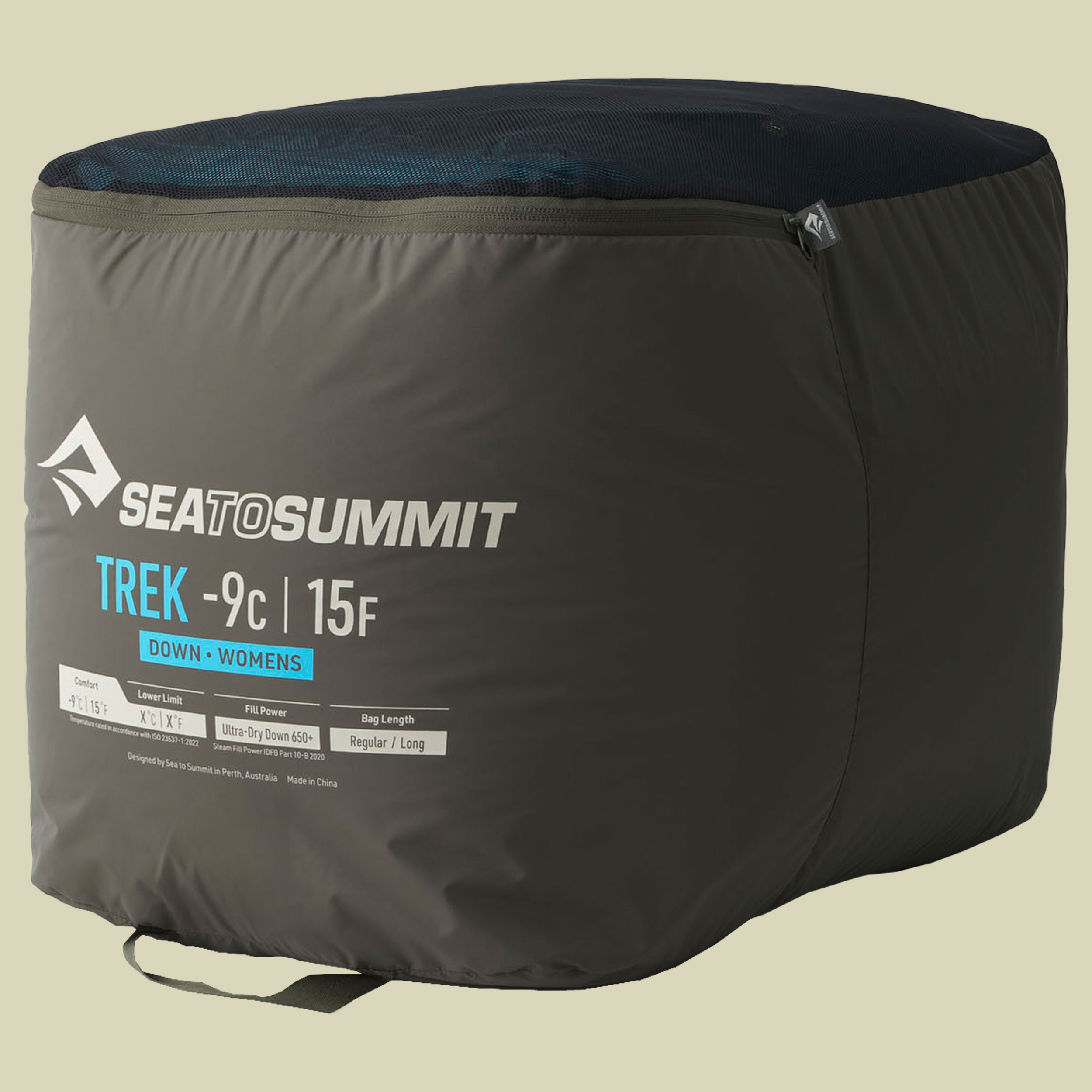 Trek Women´s -9C Down Sleeping Bag 185 cm blau - long blue atoll
