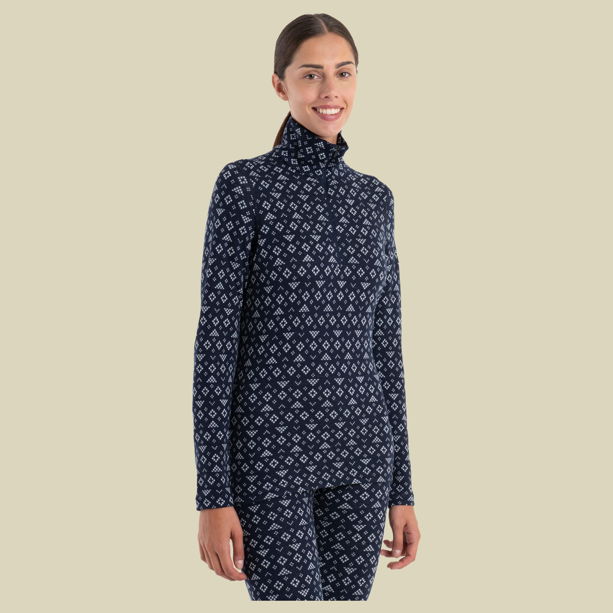 Merino 260 Vertex LS Half Zip First Snow Women Größe L  Farbe midnight navy/snow/j